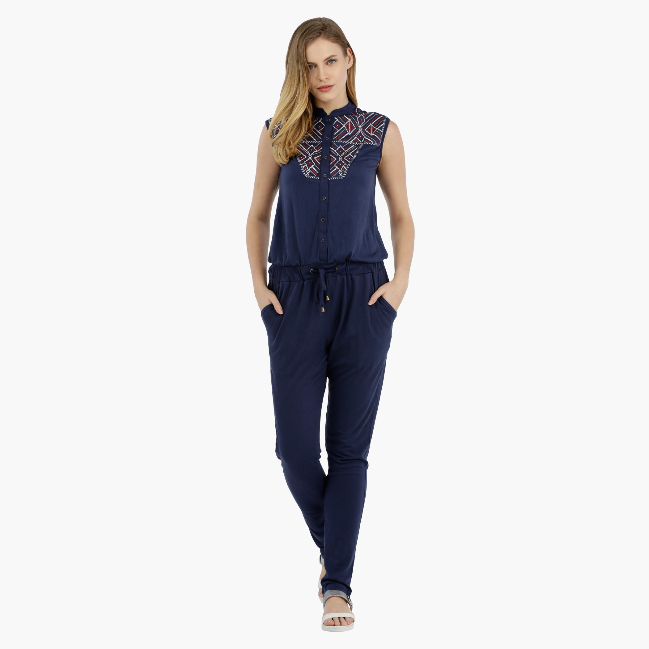 Lee Cooper Jumpsuit with Embroidery Detail-women-clothing-jumpsuits-image-1