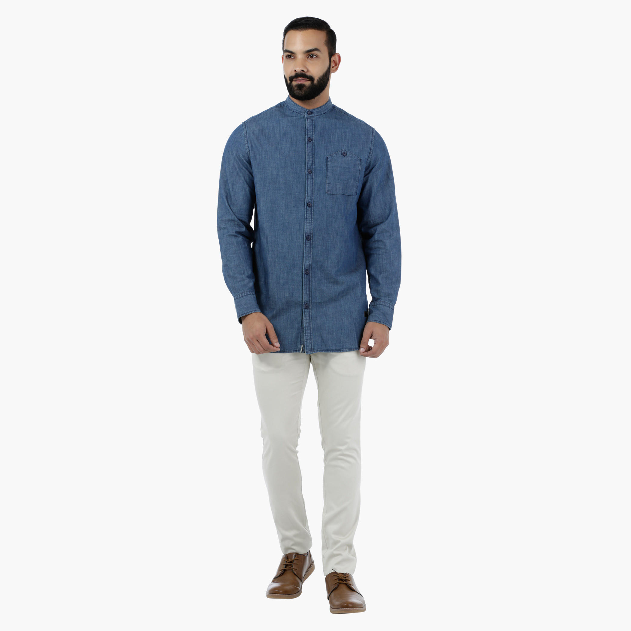 Lee Cooper Solid Denim Shirt-men-clothing-shirts-image-5