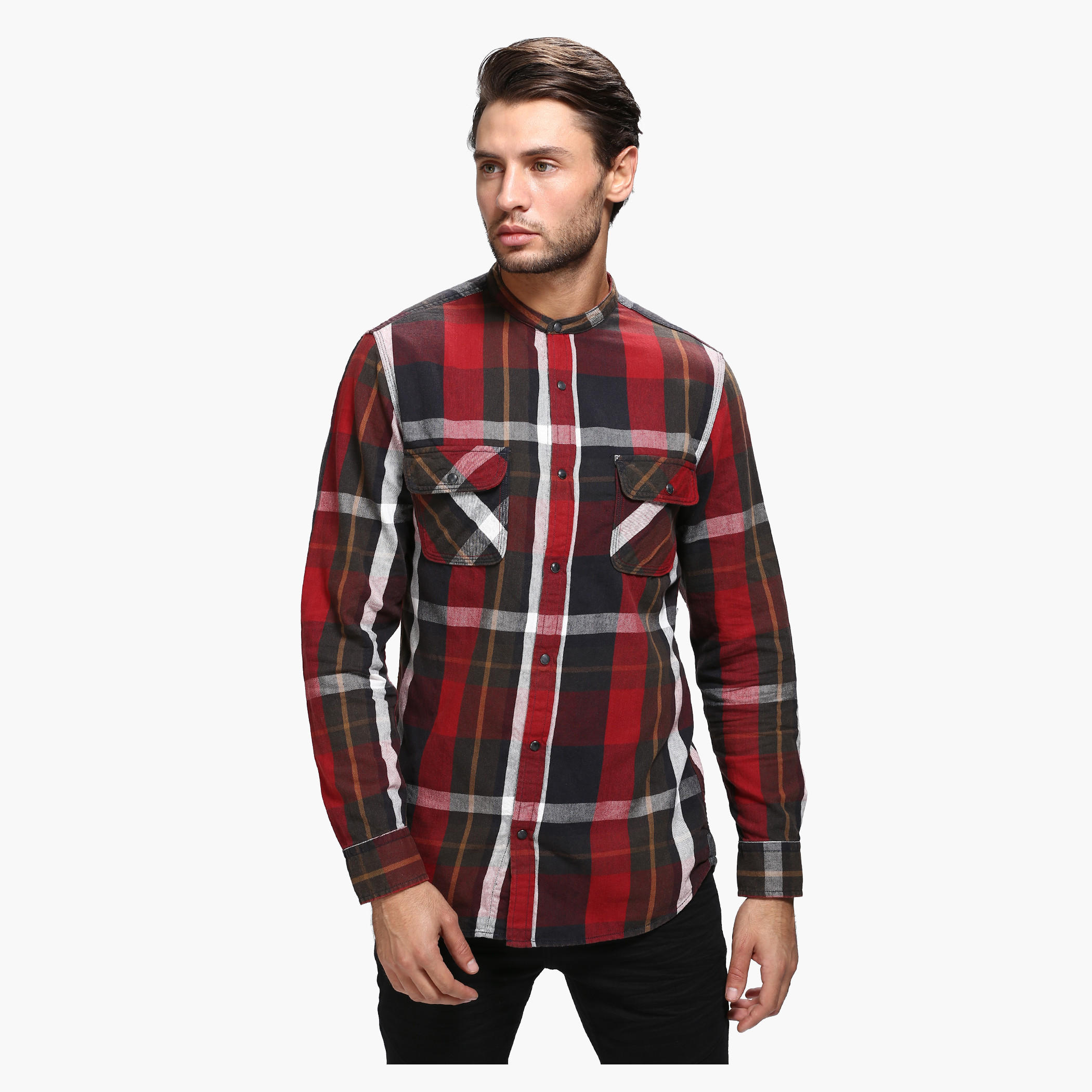 Lee Cooper Chequered Casual Shirt with Long Sleeves-men-clothing-shirts-image-1