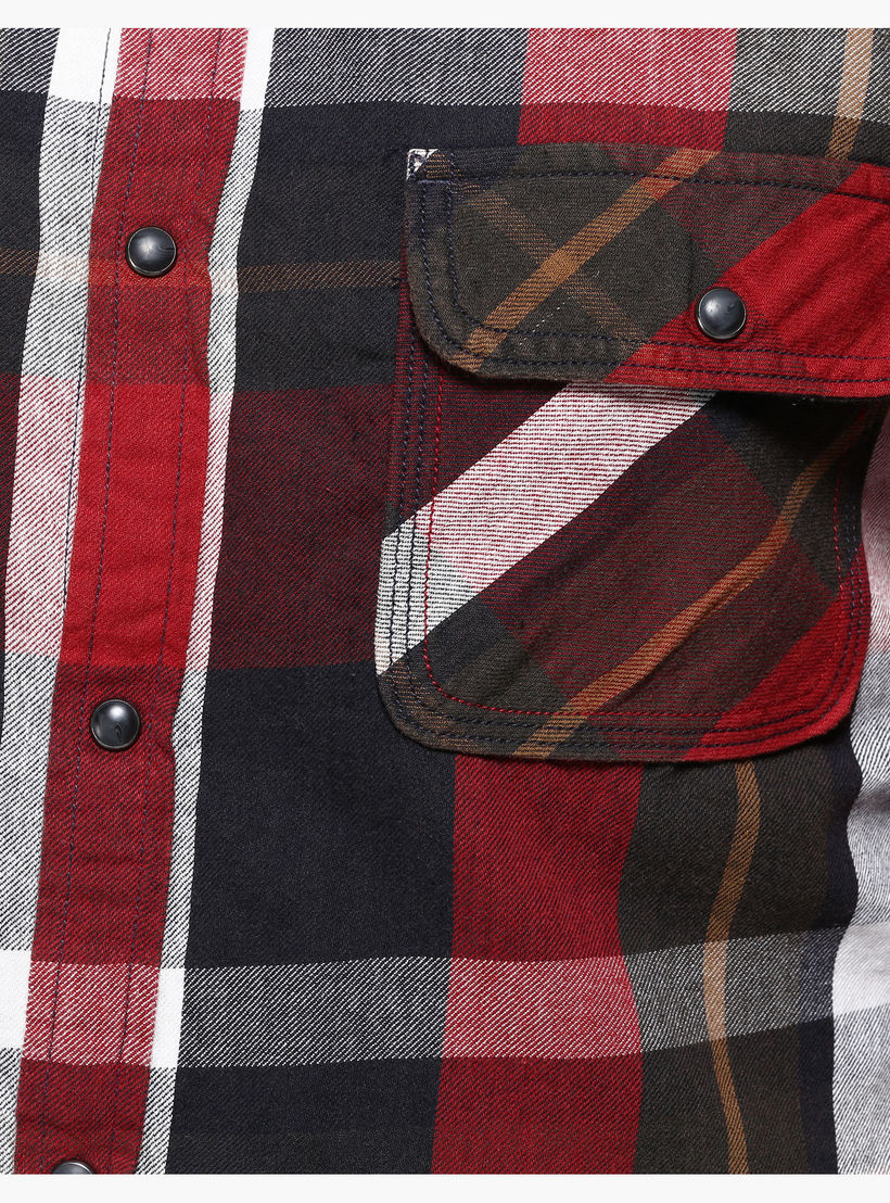 Lee Cooper Chequered Casual Shirt with Long Sleeves-men-clothing-shirts-image-4