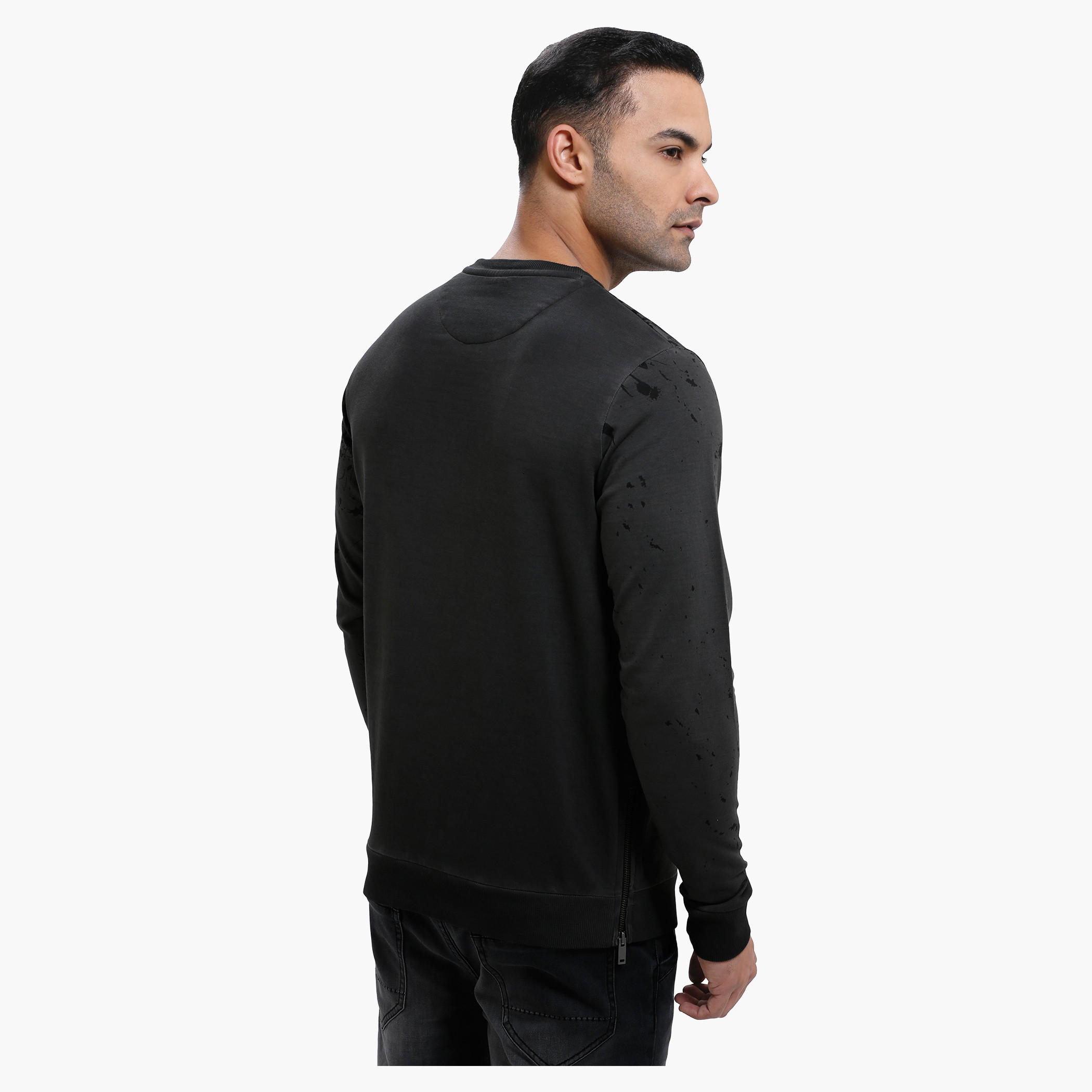 Lee Cooper Crew Neck Sweatshirt with Long Sleeves-men-winterwear-hoodiesandsweatshirts-image-2