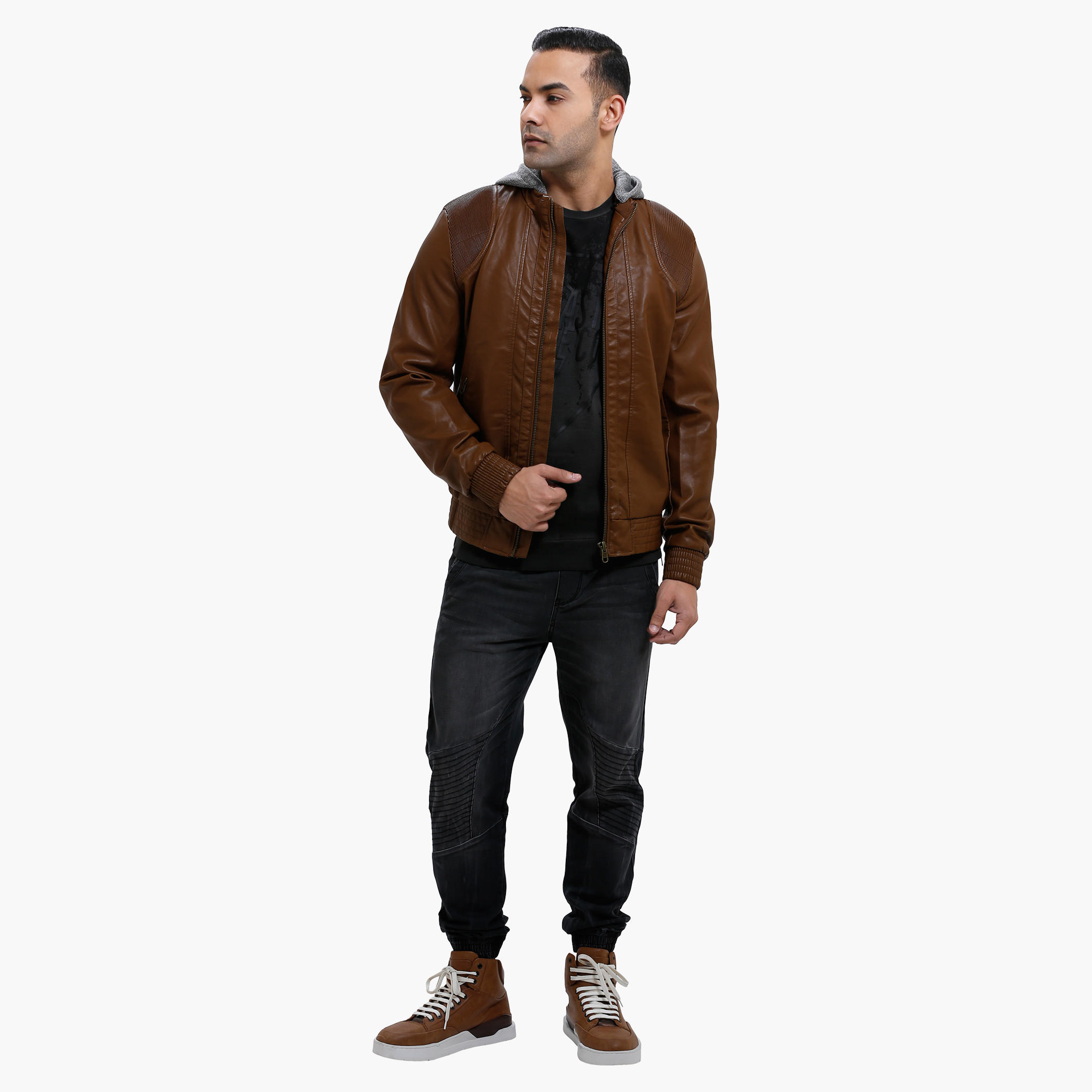 Lee Cooper Crew Neck Sweatshirt with Long Sleeves-men-winterwear-hoodiesandsweatshirts-image-5
