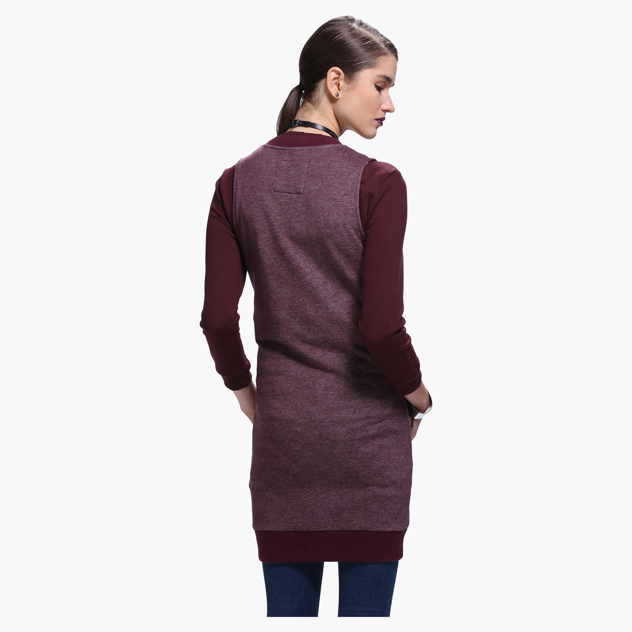 Lee Cooper Longline Bomber in Long Sleeves-women-winterwear-hoodiesandsweatshirts-sweatshirts-image-2