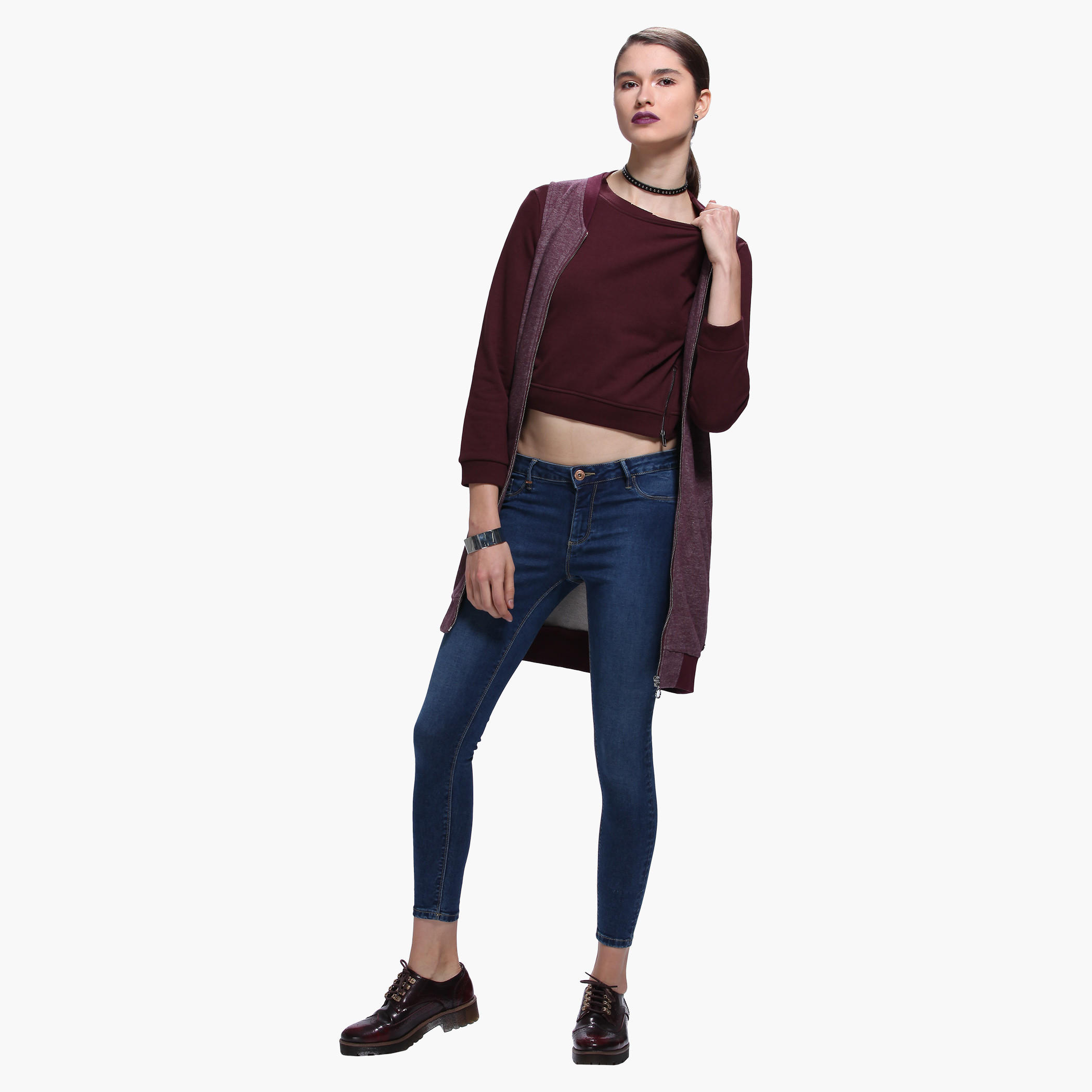 Lee Cooper Longline Bomber in Long Sleeves-women-winterwear-hoodiesandsweatshirts-sweatshirts-image-5