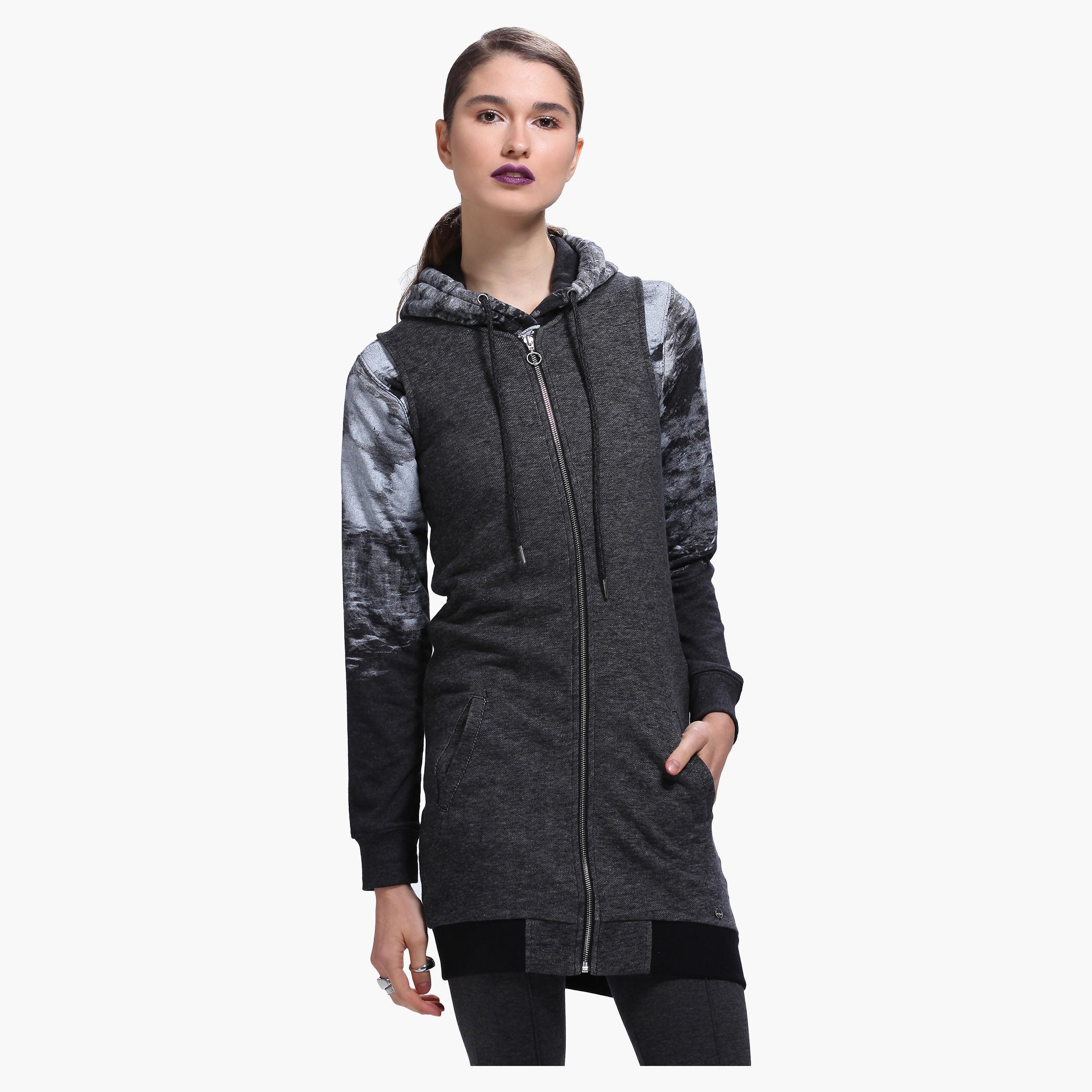 Lee Cooper Longline Bomber in Long Sleeves-women-winterwear-hoodiesandsweatshirts-sweatshirts-image-6