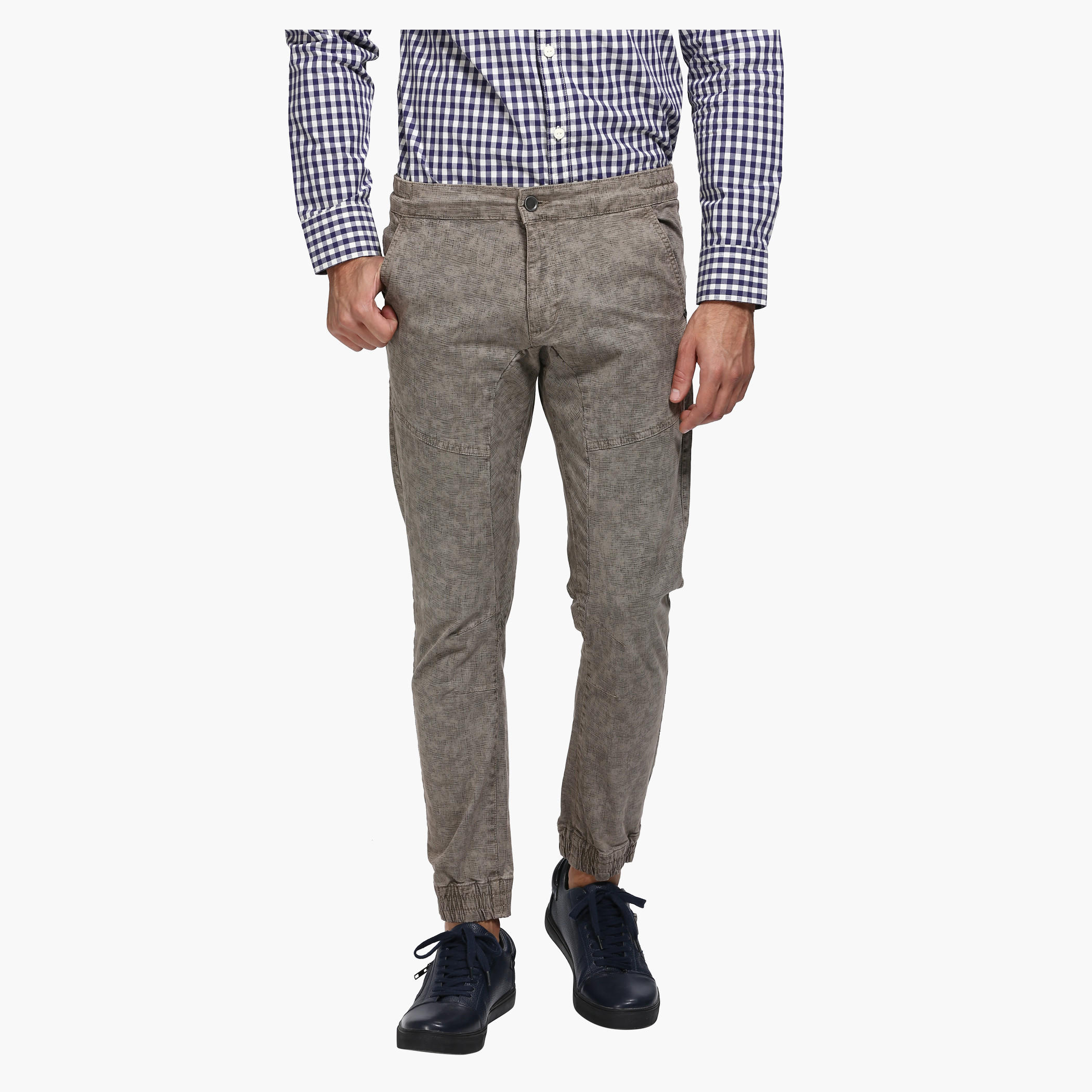 Textured Pants with Cuffed Hem-men-clothing-bottoms-trousersandchinos-trousers-image-1