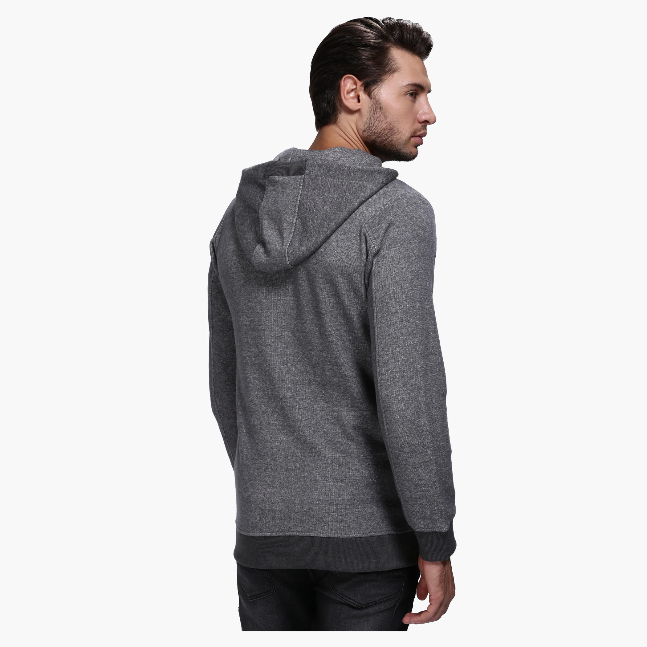 Lee Cooper Sweatshirt with Hood and Long Sleeves-men-winterwear-hoodiesandsweatshirts-image-2