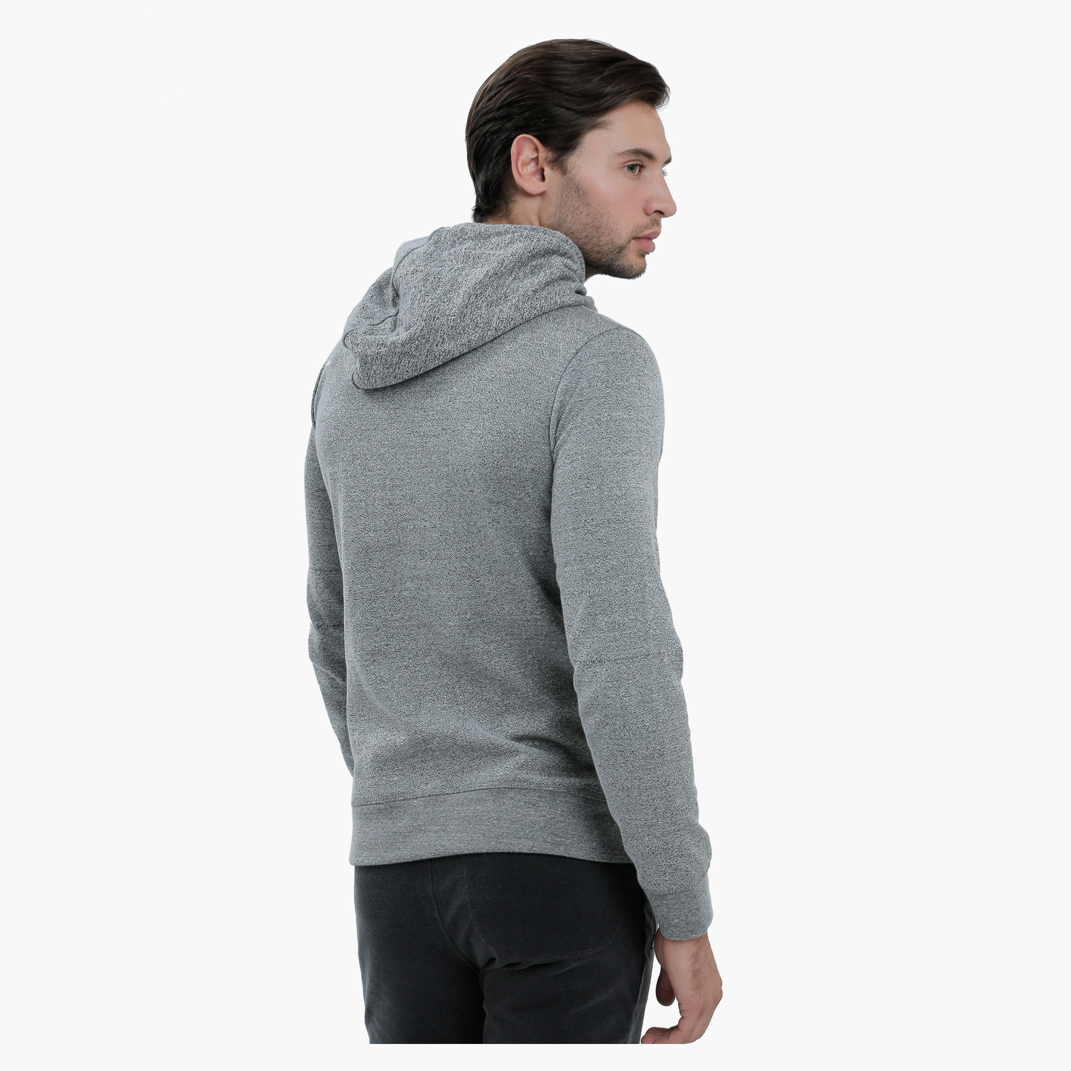 Lee Cooper Printed Sweat Shirt with Hood and Long Sleeves-men-winterwear-hoodiesandsweatshirts-image-2