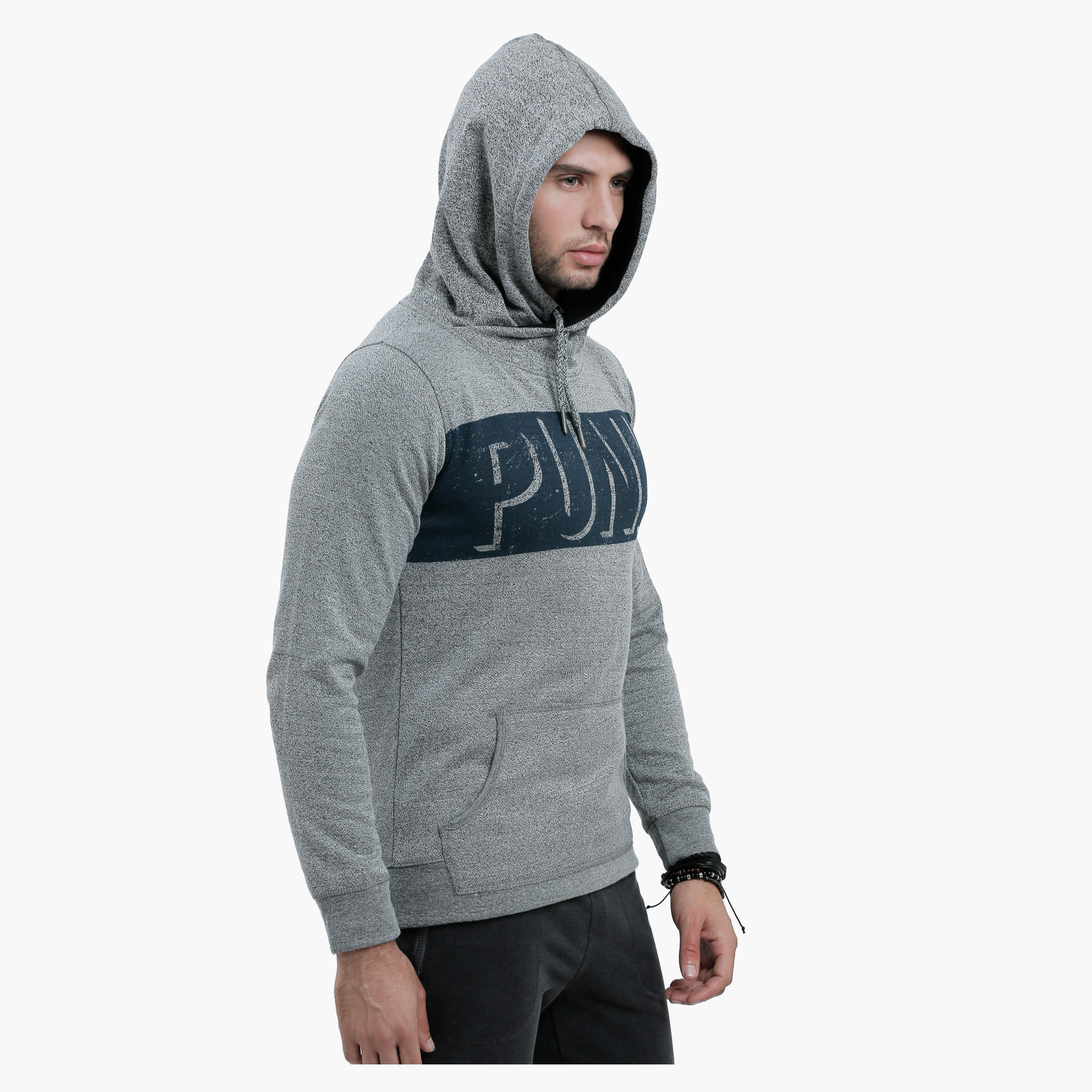 Lee Cooper Printed Sweat Shirt with Hood and Long Sleeves-men-winterwear-hoodiesandsweatshirts-image-3
