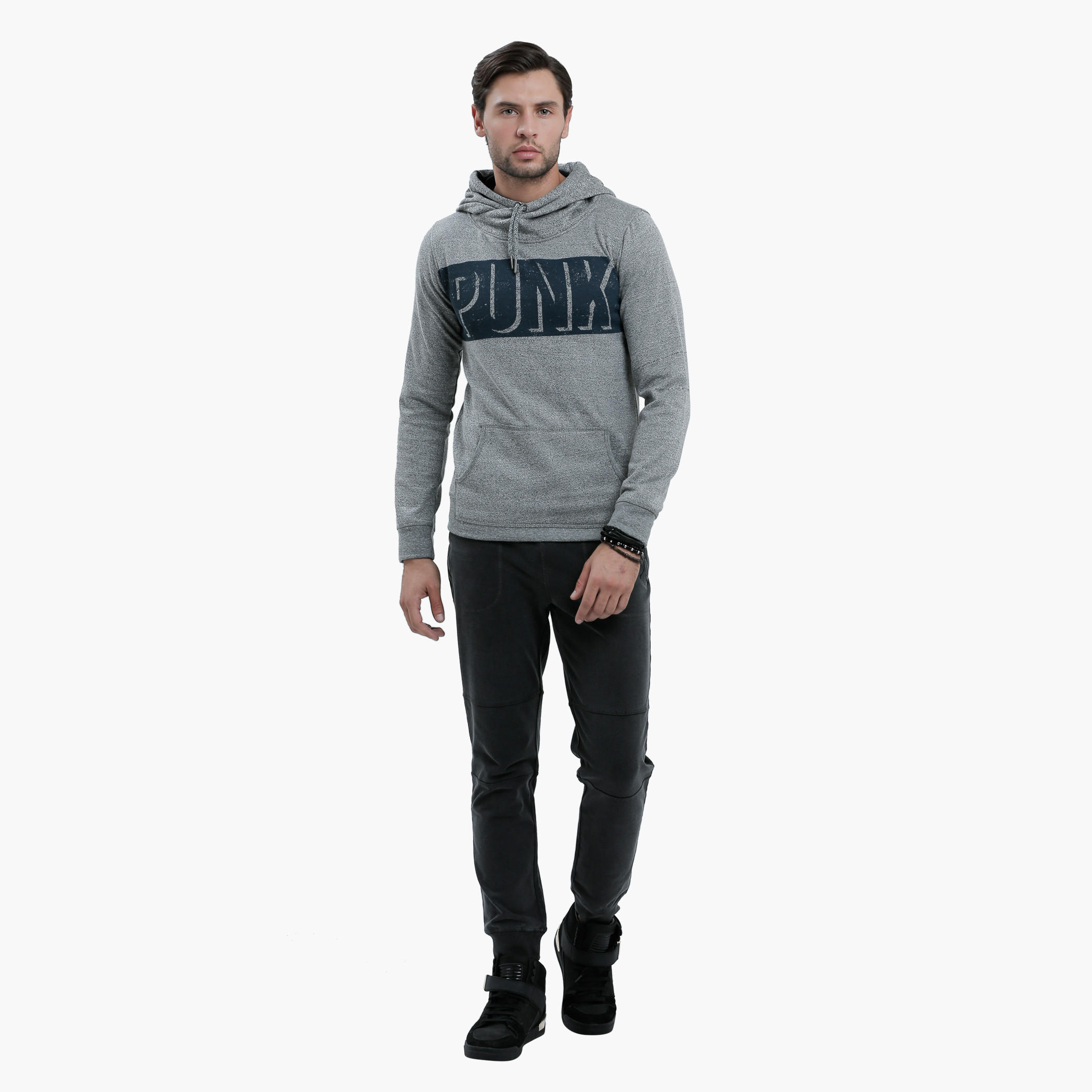 Lee Cooper Printed Sweat Shirt with Hood and Long Sleeves-men-winterwear-hoodiesandsweatshirts-image-5