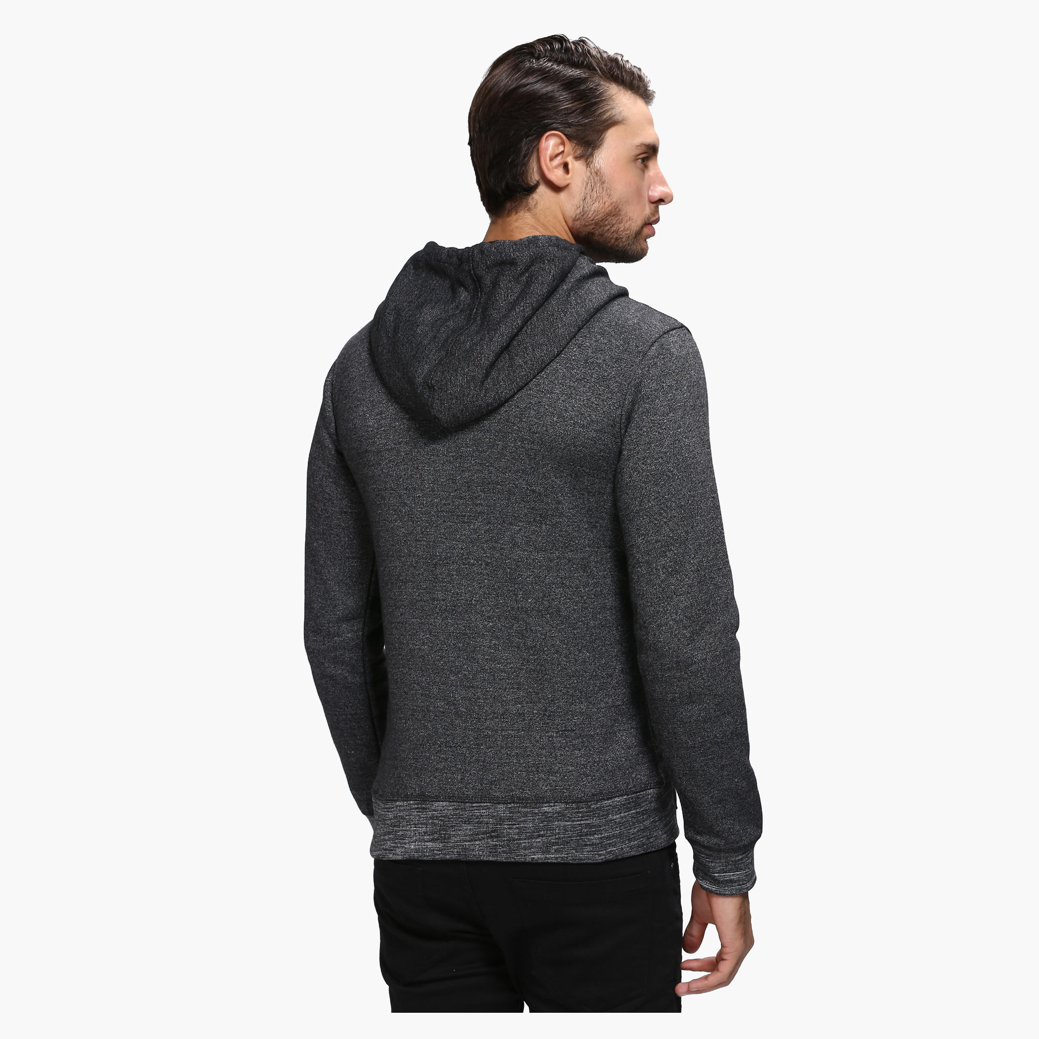 Lee Cooper Printed Sweat Shirt with Hood and Long Sleeves-men-winterwear-hoodiesandsweatshirts-image-2