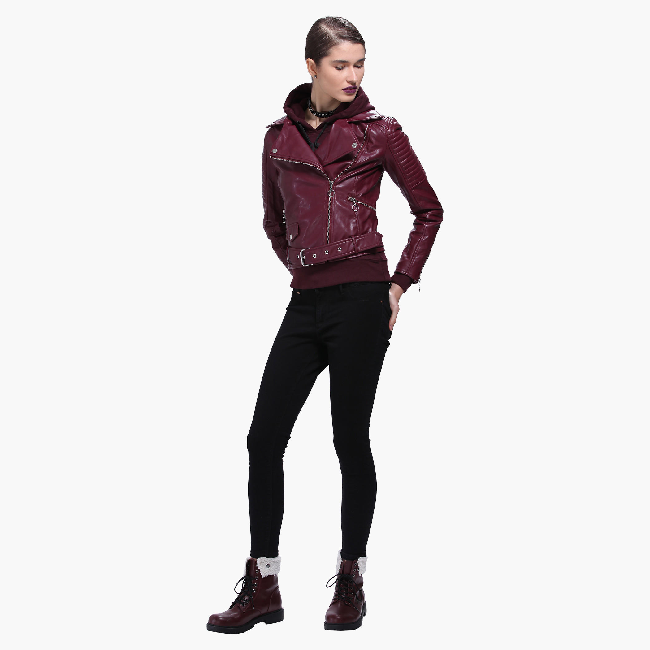 Lee Cooper Floral Print Hooded Sweatshirt with Long Sleeves-women-winterwear-hoodiesandsweatshirts-sweatshirts-image-5
