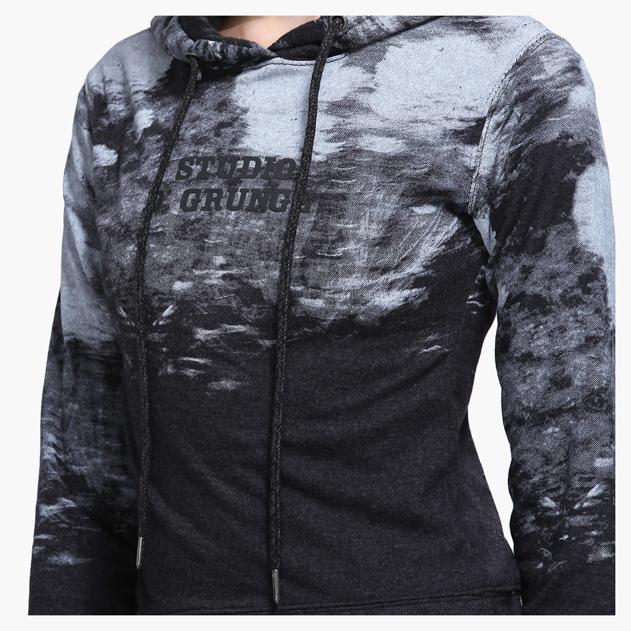 Lee Cooper Printed Sweatshirt with Hoodie and Long Sleeves-women-winterwear-hoodiesandsweatshirts-sweatshirts-image-4