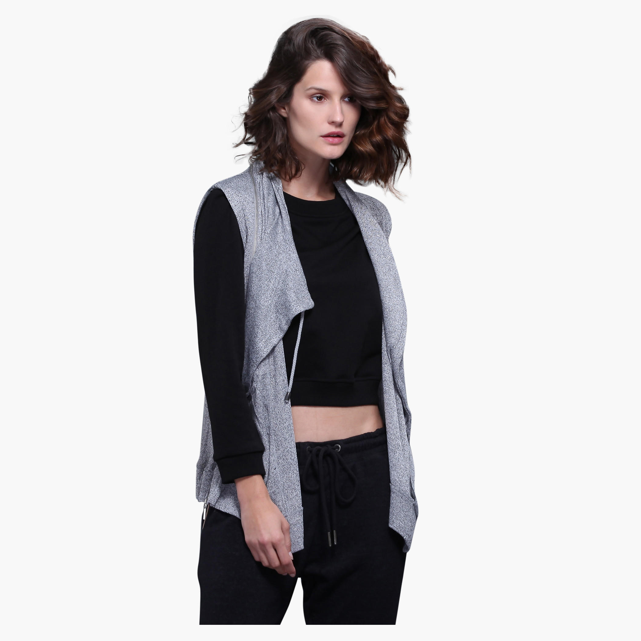 Lee Cooper Sleeveless Jacket-women-winterwear-cardigansandjumpers-cardigans-image-1