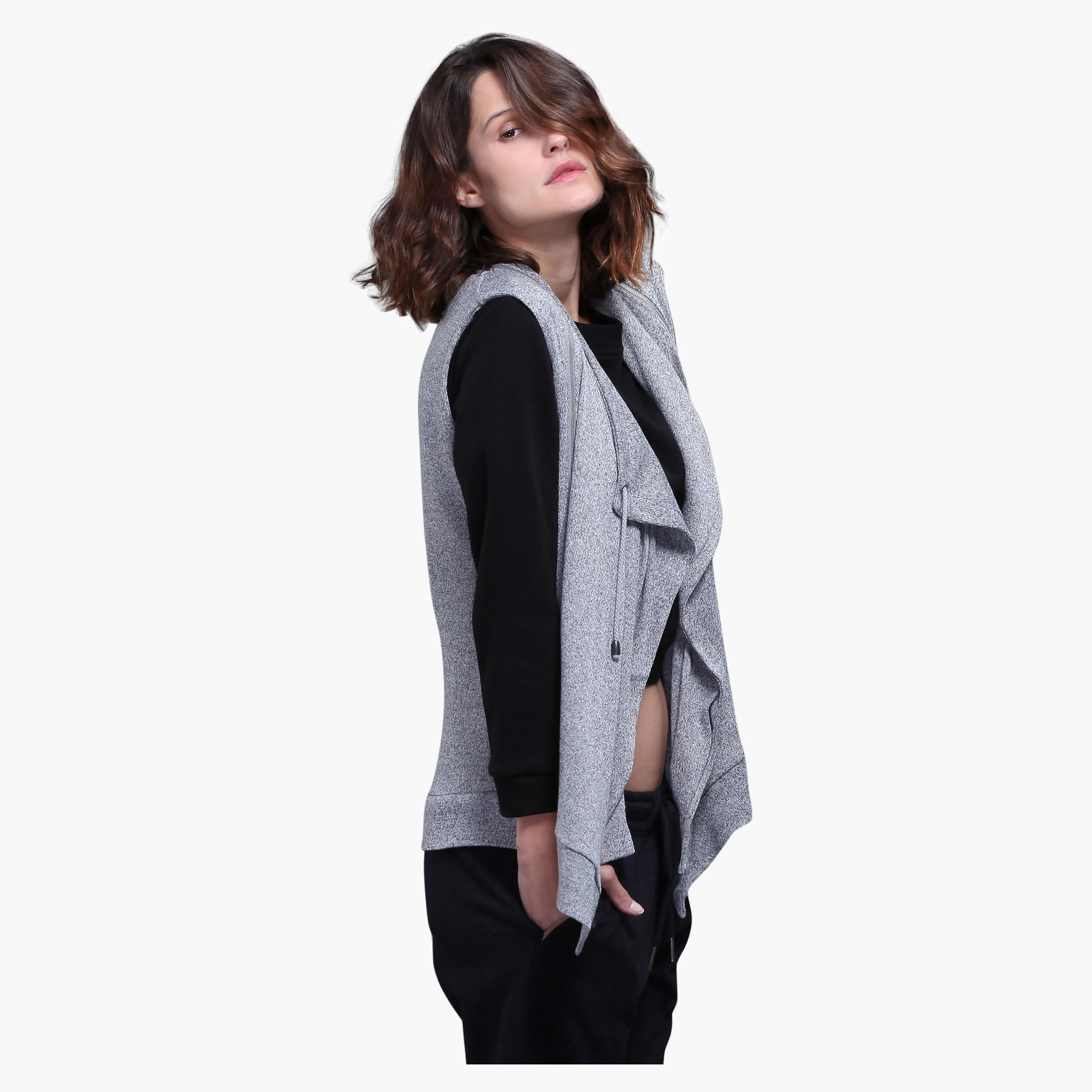 Lee Cooper Sleeveless Jacket-women-winterwear-cardigansandjumpers-cardigans-image-3