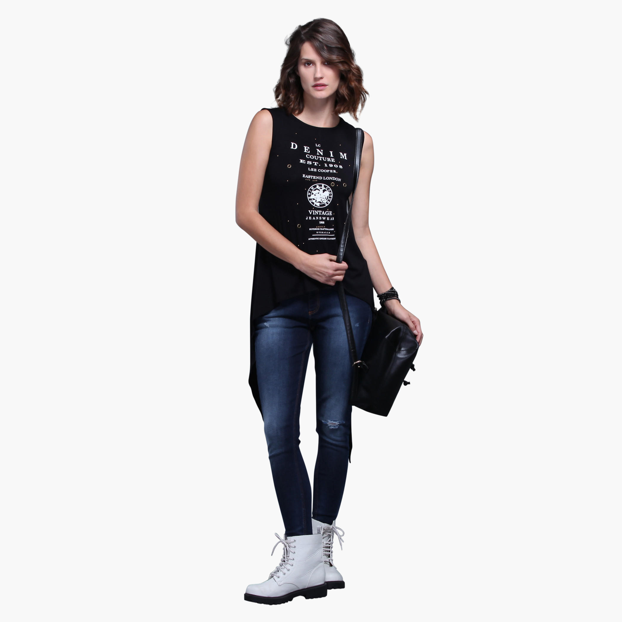 Lee Cooper Asymmetrical Sleeveless T-Shirt-women-clothing-tshirts-image-1