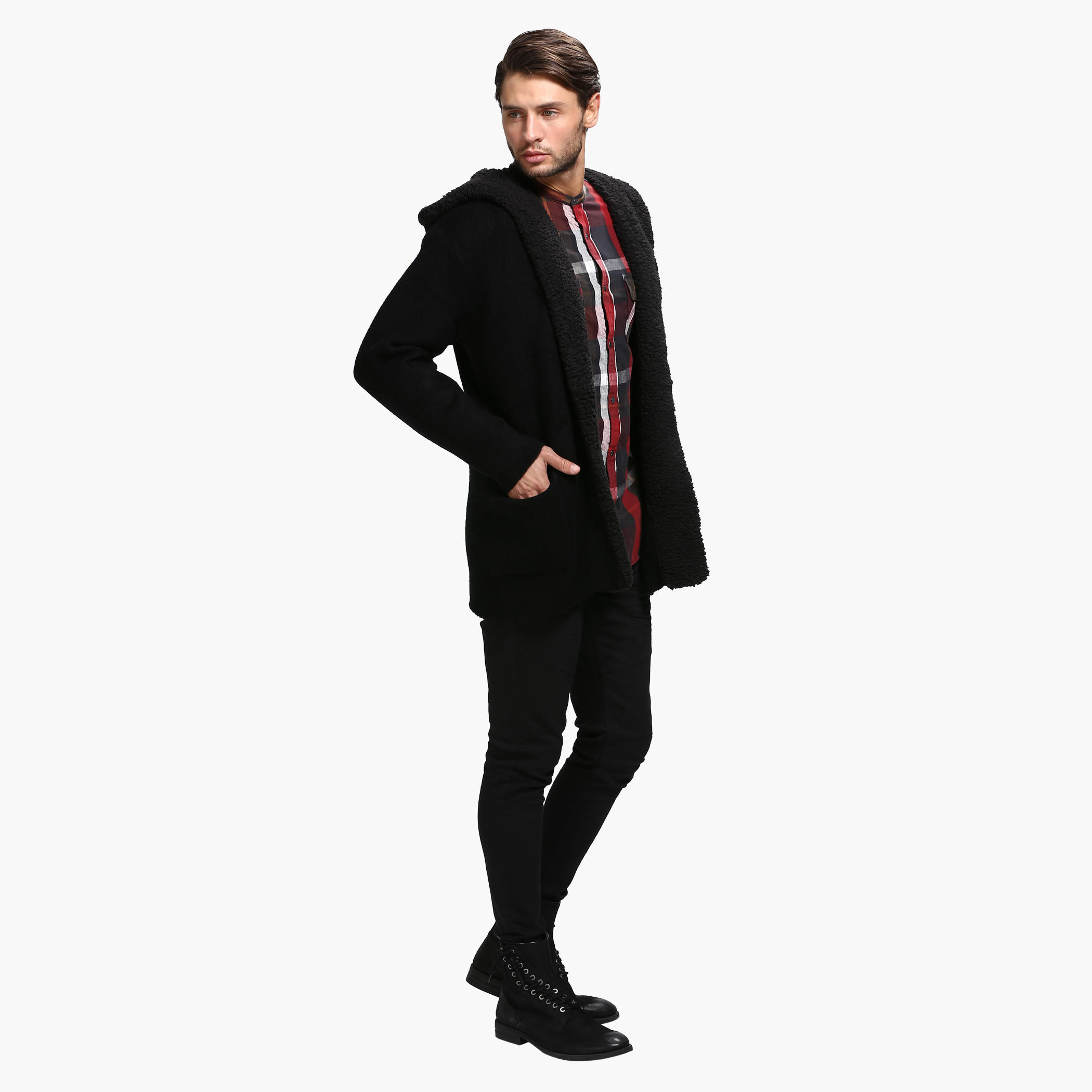Lee Cooper Waterfall Sweater with Hood and Long Sleeves-men-clothing-sweatersandpullovers-image-5