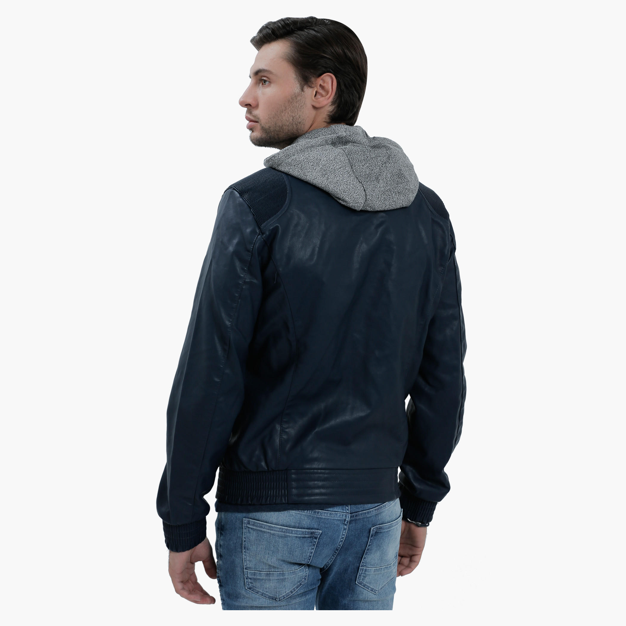 Lee Cooper Hooded Jacket with Zip Detail and Long Sleeves-men-clothing-jacketsandblazers-jackets-image-2