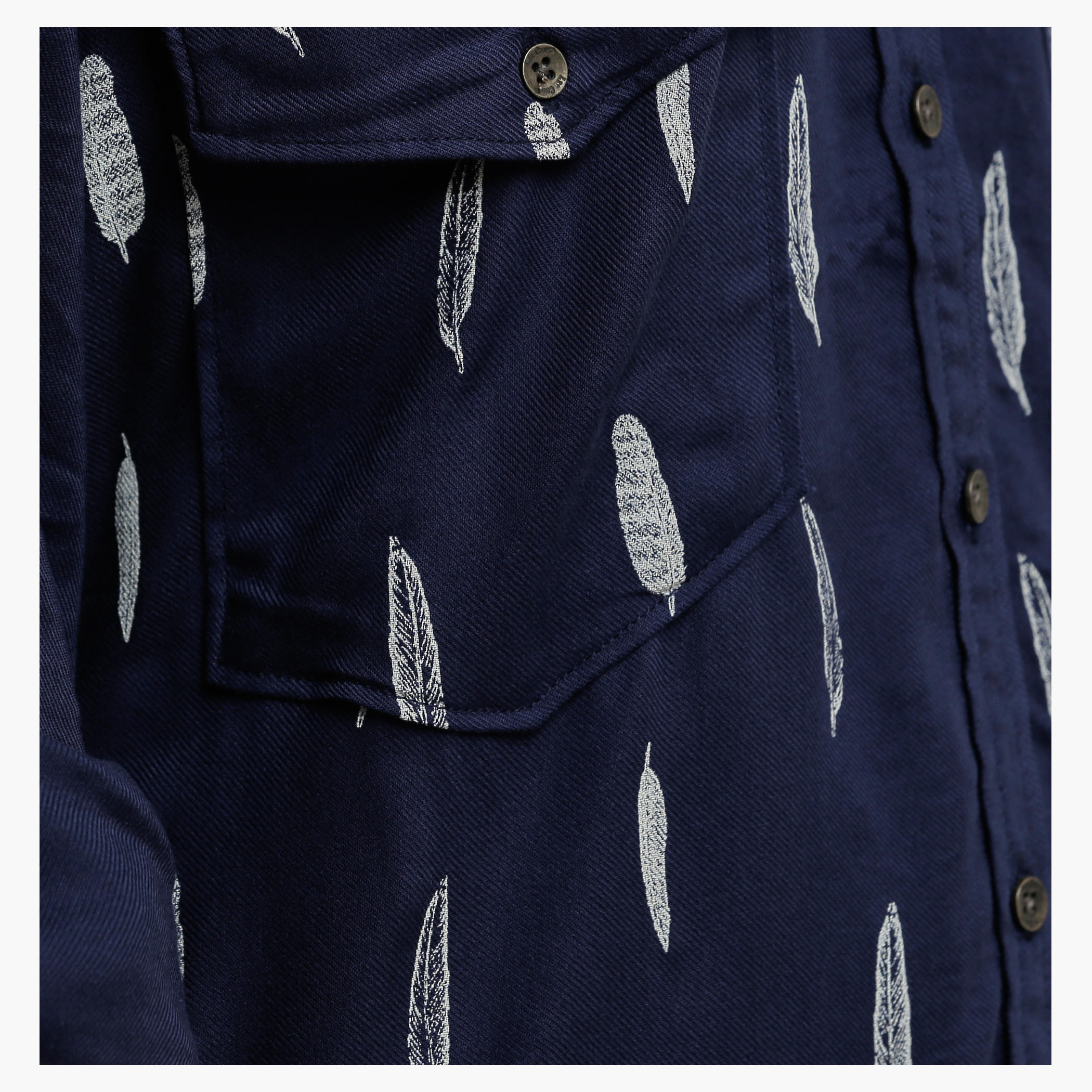 Lee Cooper Printed Shirt with Roll Up Sleeves-women-clothing-shirtsandblouses-blouses-image-4