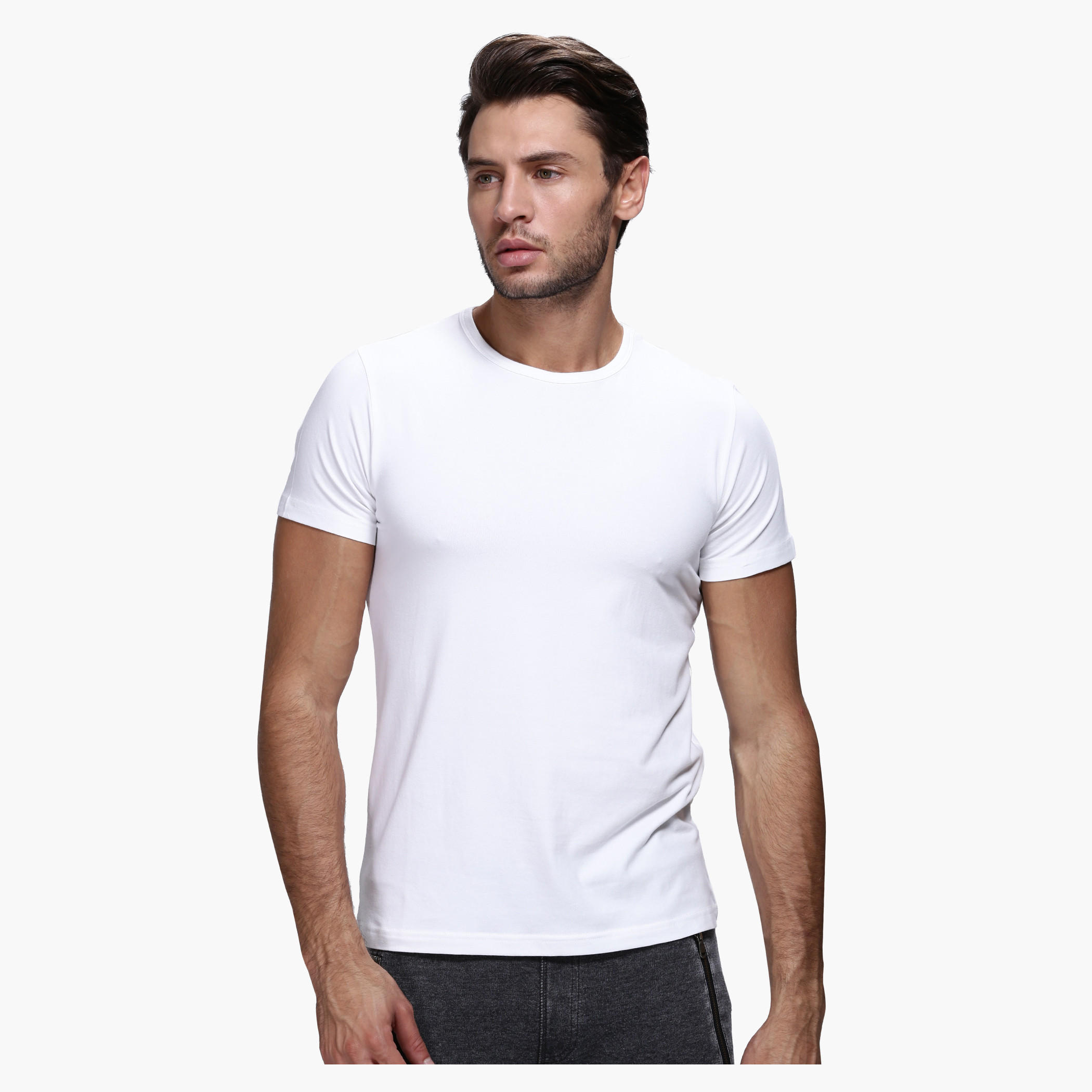 Lee Cooper Round Neck T-Shirt with Short Sleeves in Slim Fit-men-clothing-tshirtsandpolos-tshirts-image-1