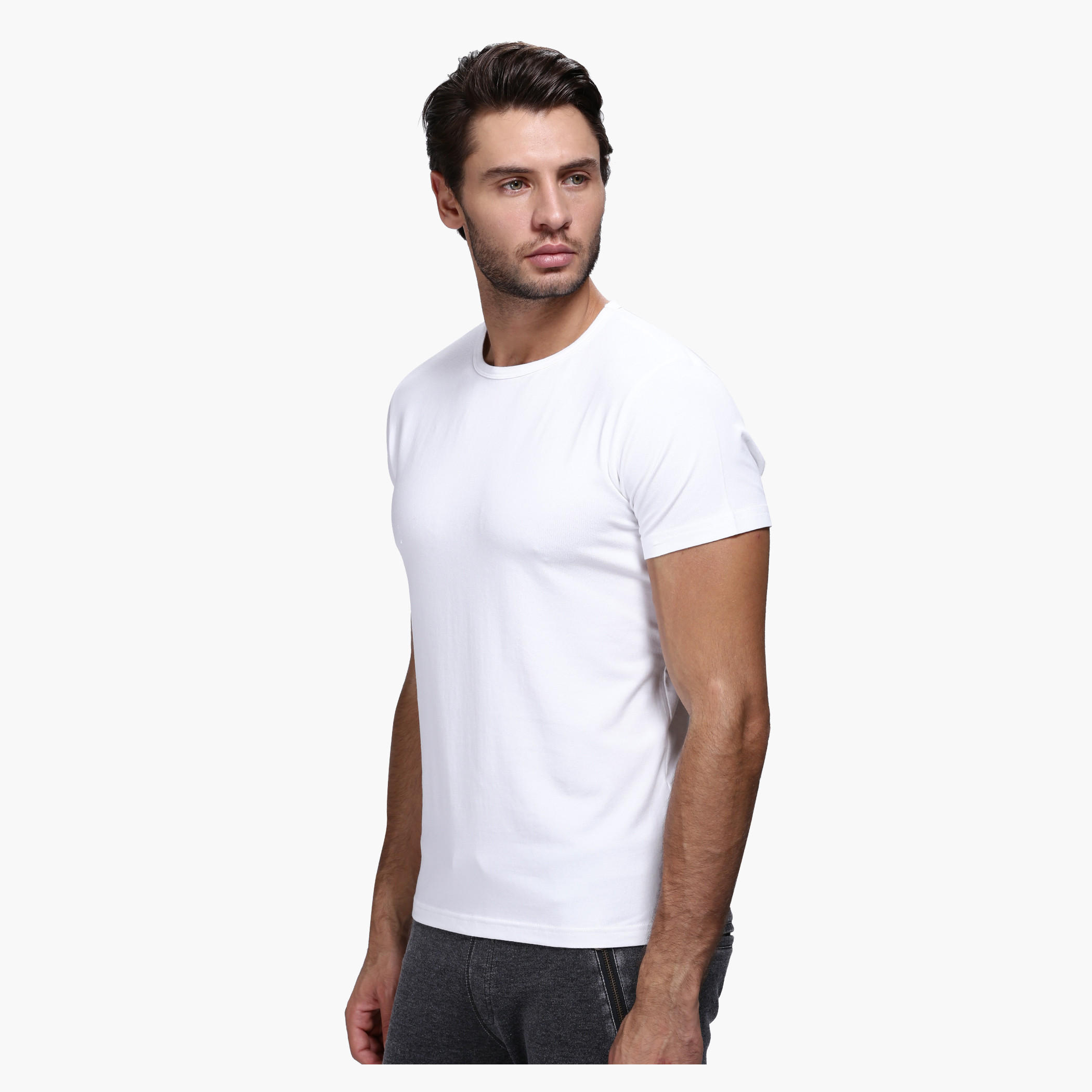 Lee Cooper Round Neck T-Shirt with Short Sleeves in Slim Fit-men-clothing-tshirtsandpolos-tshirts-image-3