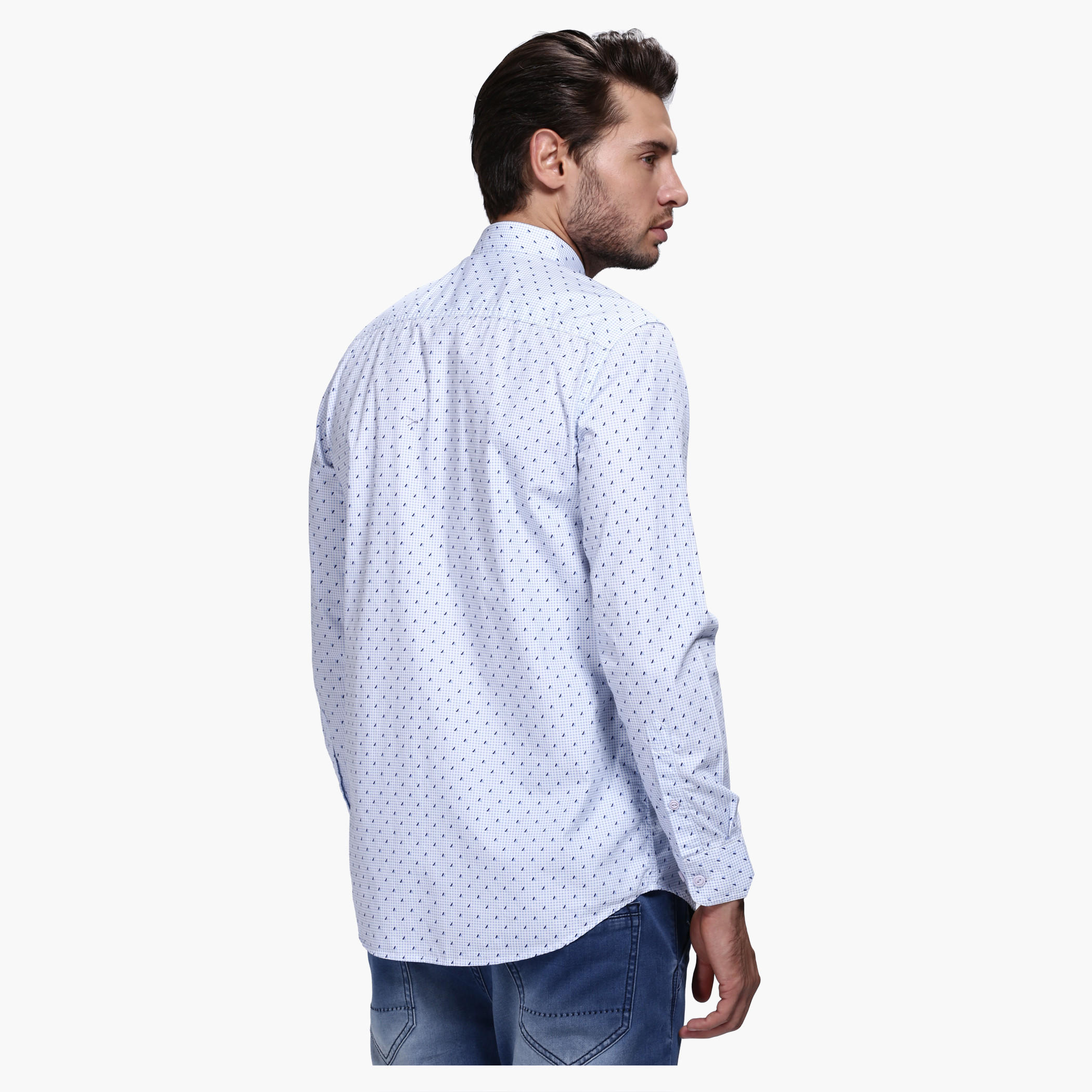 Lee Cooper Printed Shirt with Long Sleeves in Slim Fit-men-clothing-shirts-image-2