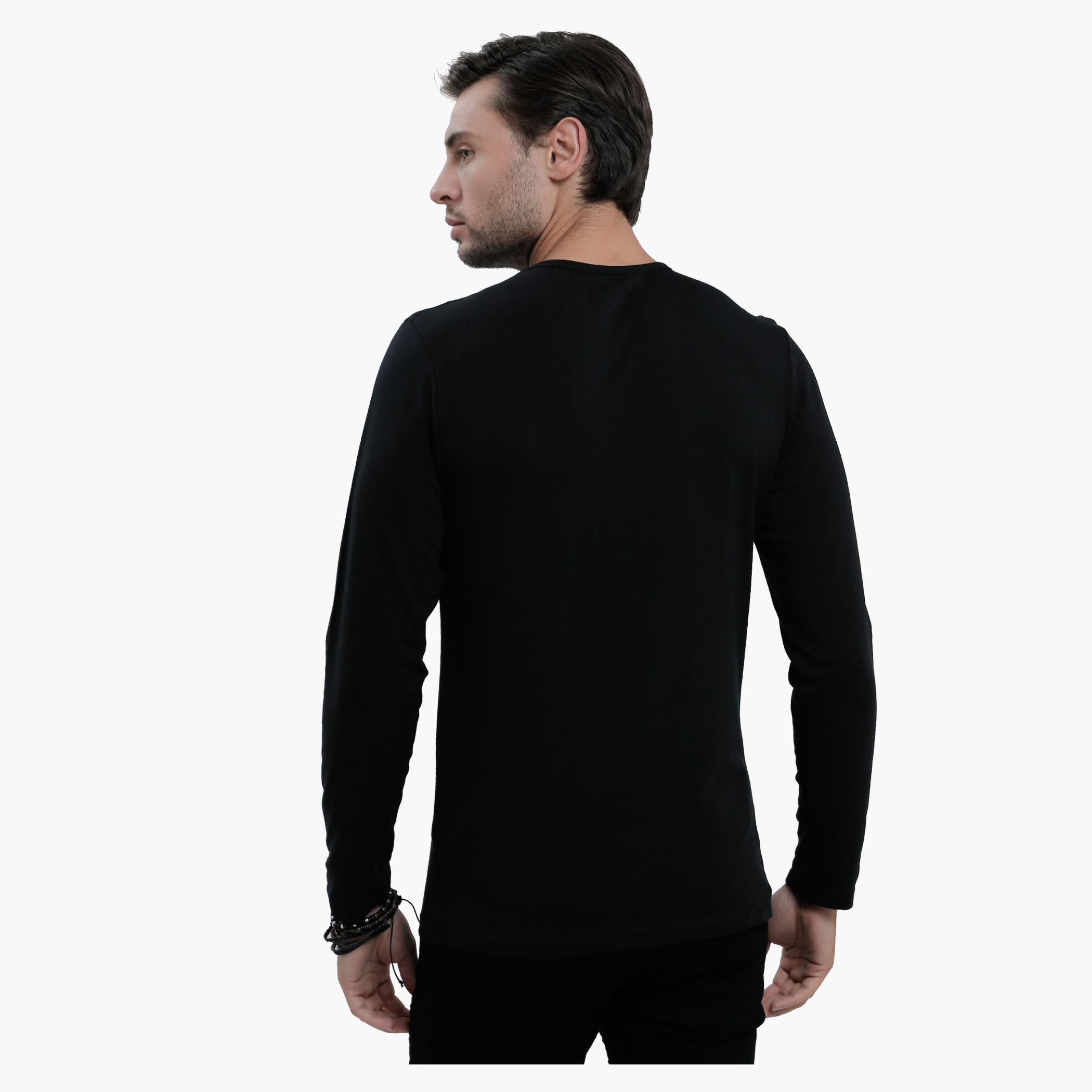 Lee Cooper Round Neck T-Shirt with Long Sleeves in Slim Fit-men-clothing-tshirtsandpolos-tshirts-image-2