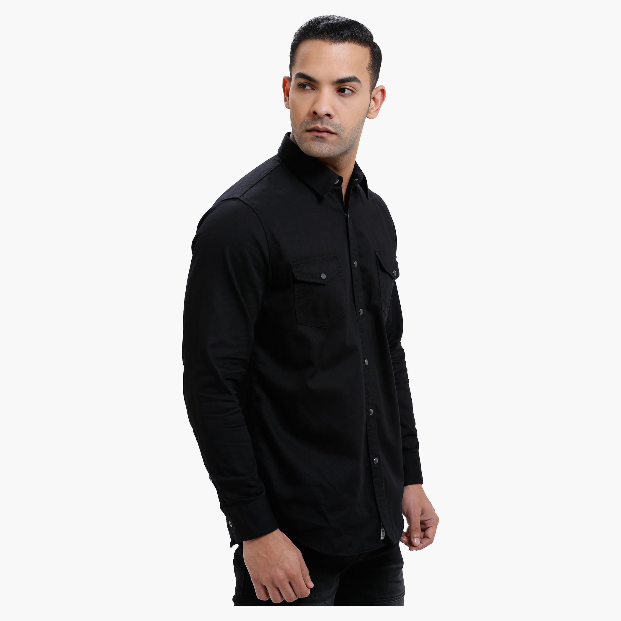 Lee Cooper Long Sleeves Cotton Shirt with Complete Placket-men-clothing-shirts-image-3