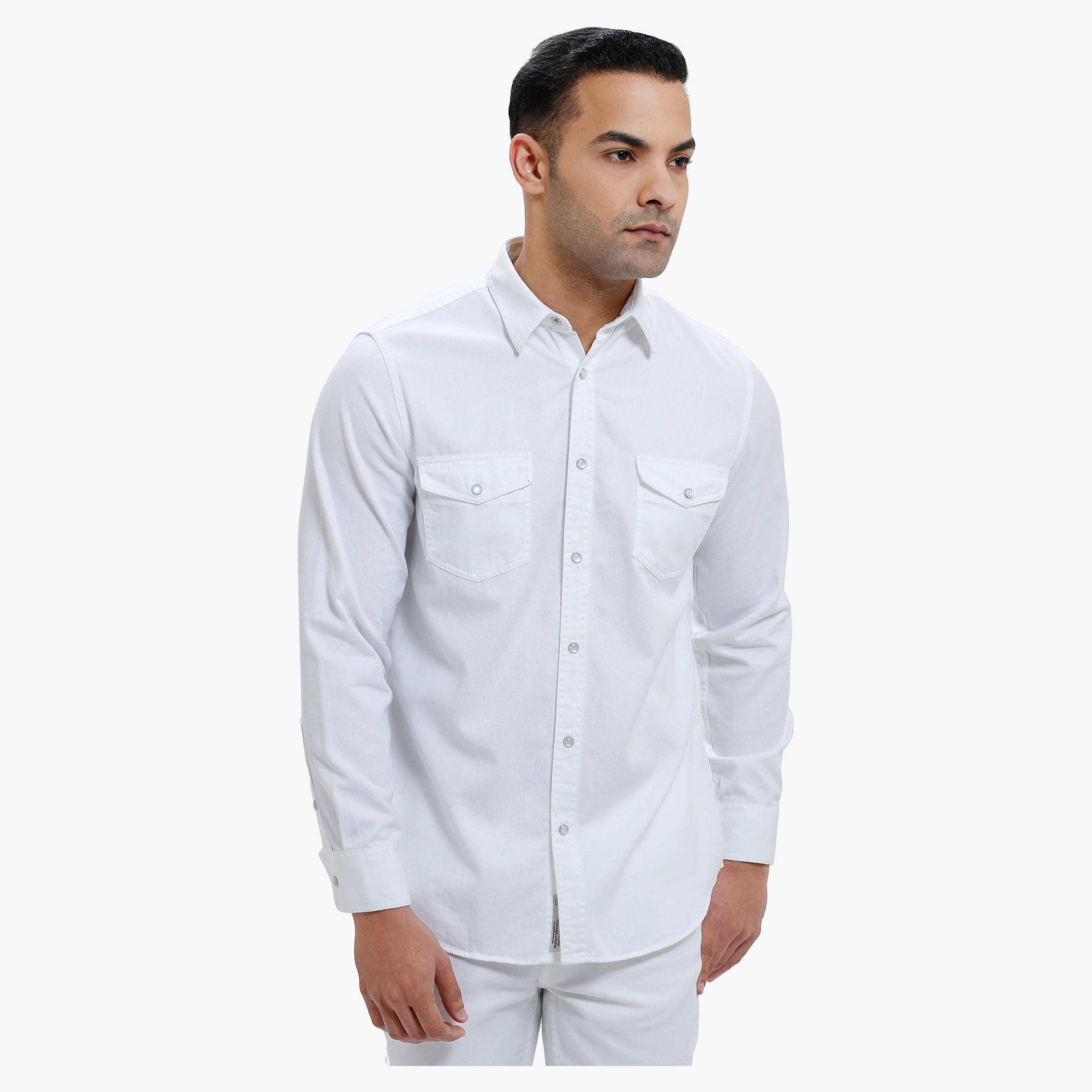Lee Cooper Long Sleeves Cotton Shirt with Complete Placket-men-clothing-shirts-image-1
