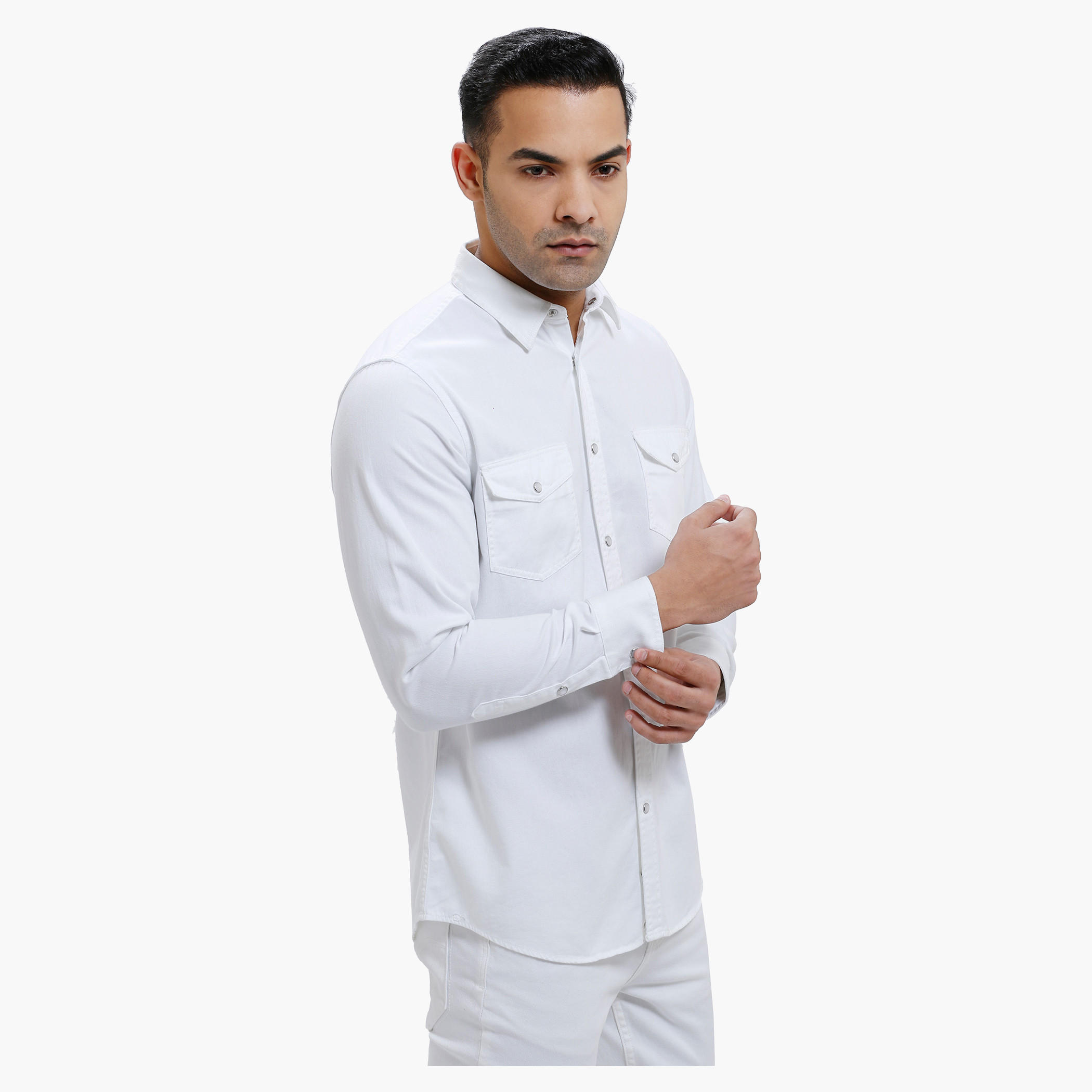 Lee Cooper Long Sleeves Cotton Shirt with Complete Placket-men-clothing-shirts-image-3
