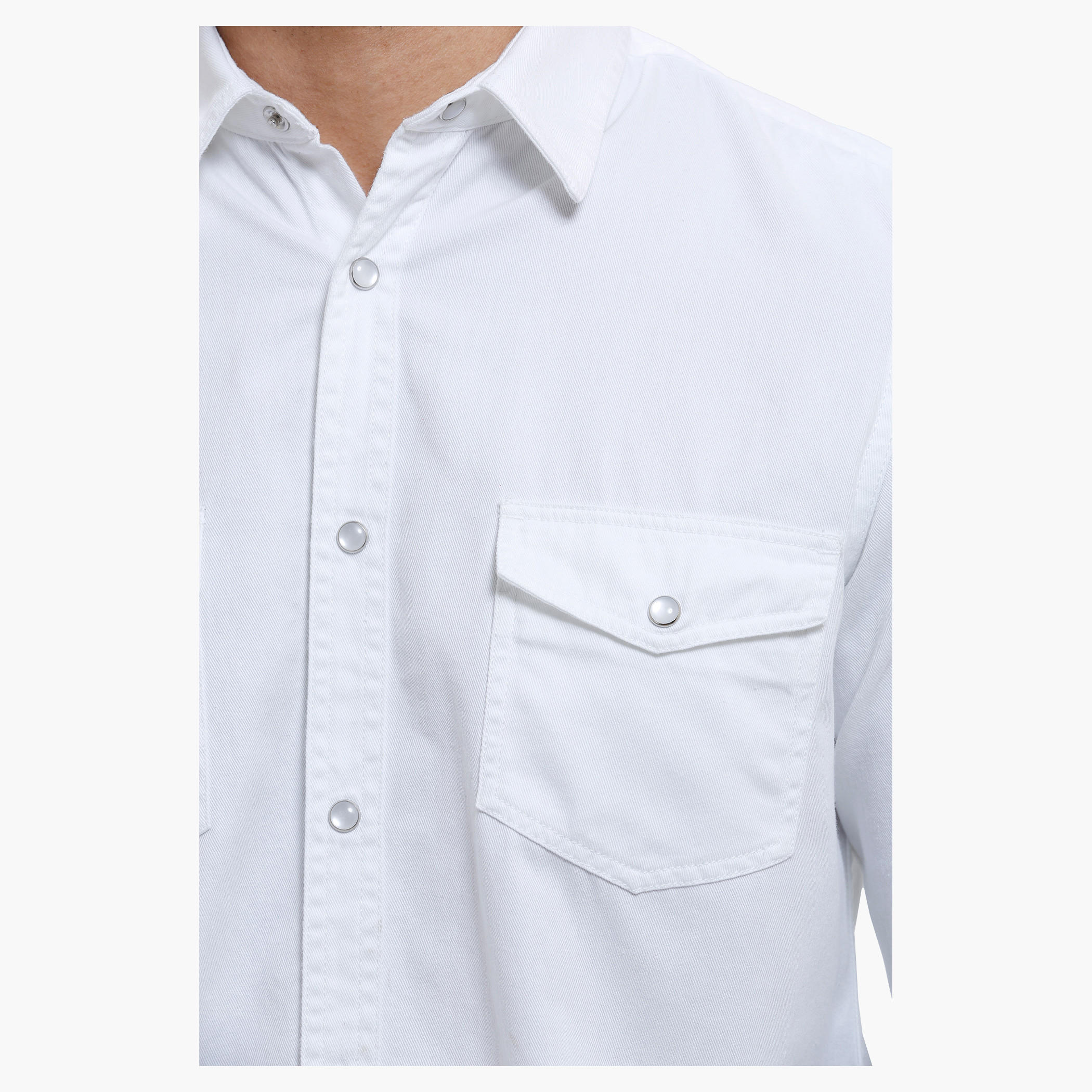 Lee Cooper Long Sleeves Cotton Shirt with Complete Placket-men-clothing-shirts-image-4