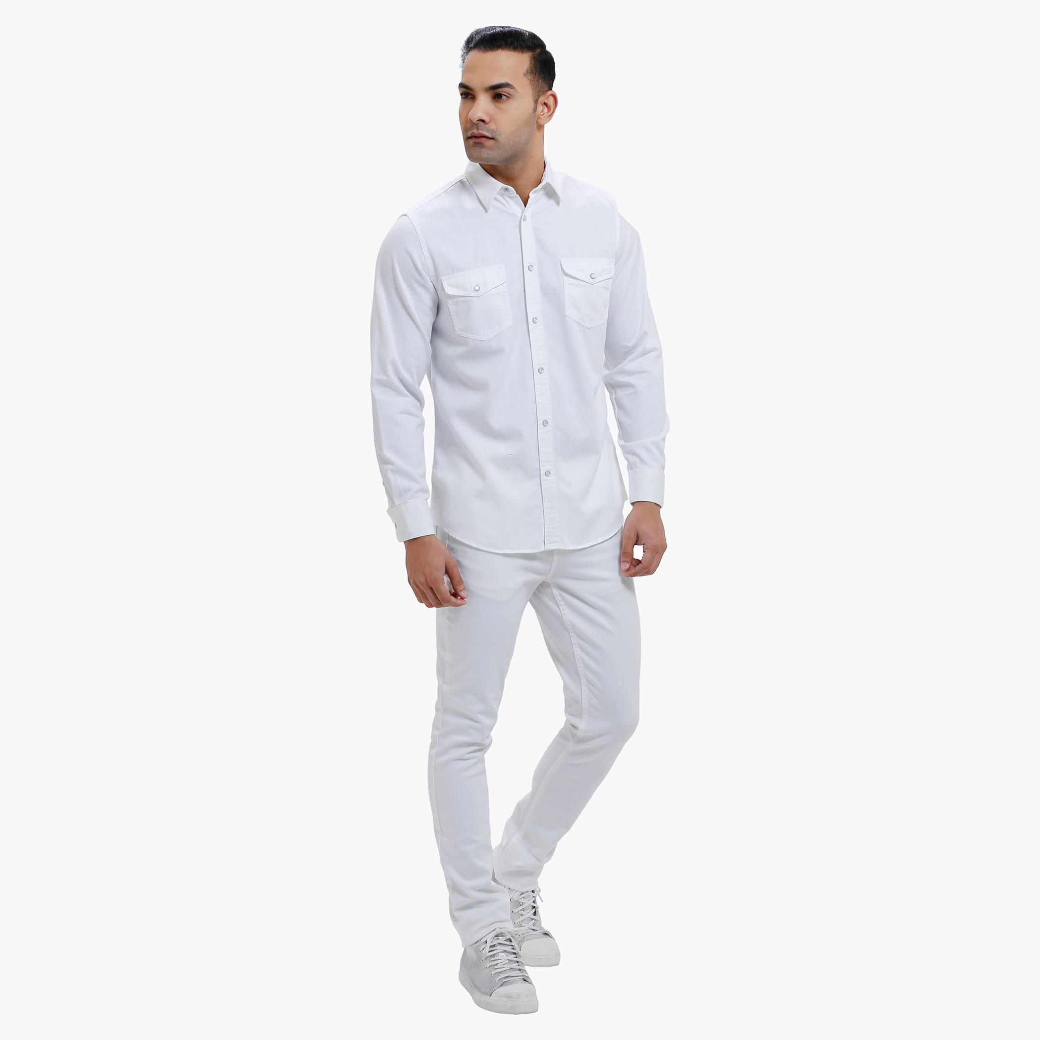 Lee Cooper Long Sleeves Cotton Shirt with Complete Placket-men-clothing-shirts-image-5