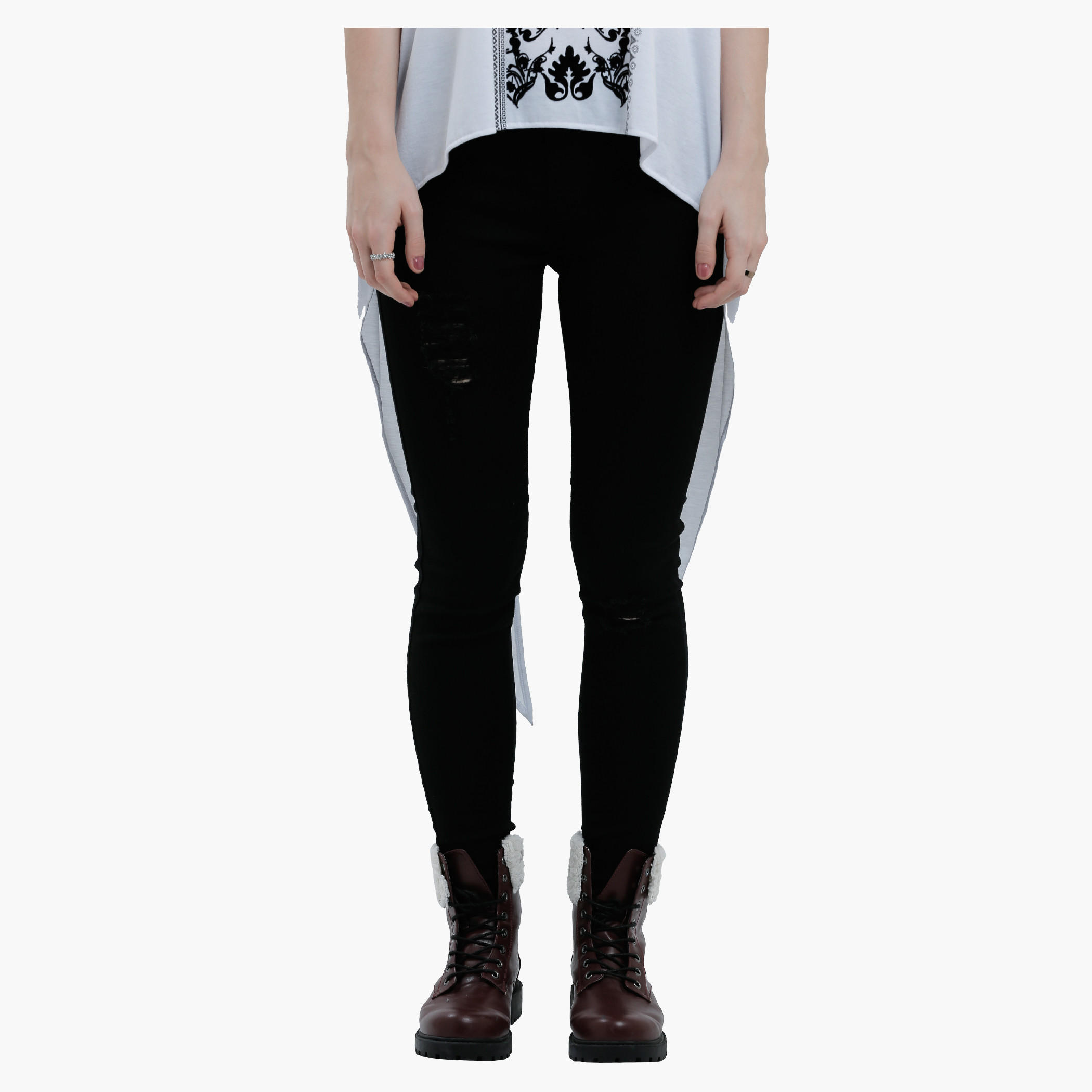 Lee Cooper Distressed Jeggings in Slim Fit-women-clothing-bottoms-leggings-image-5