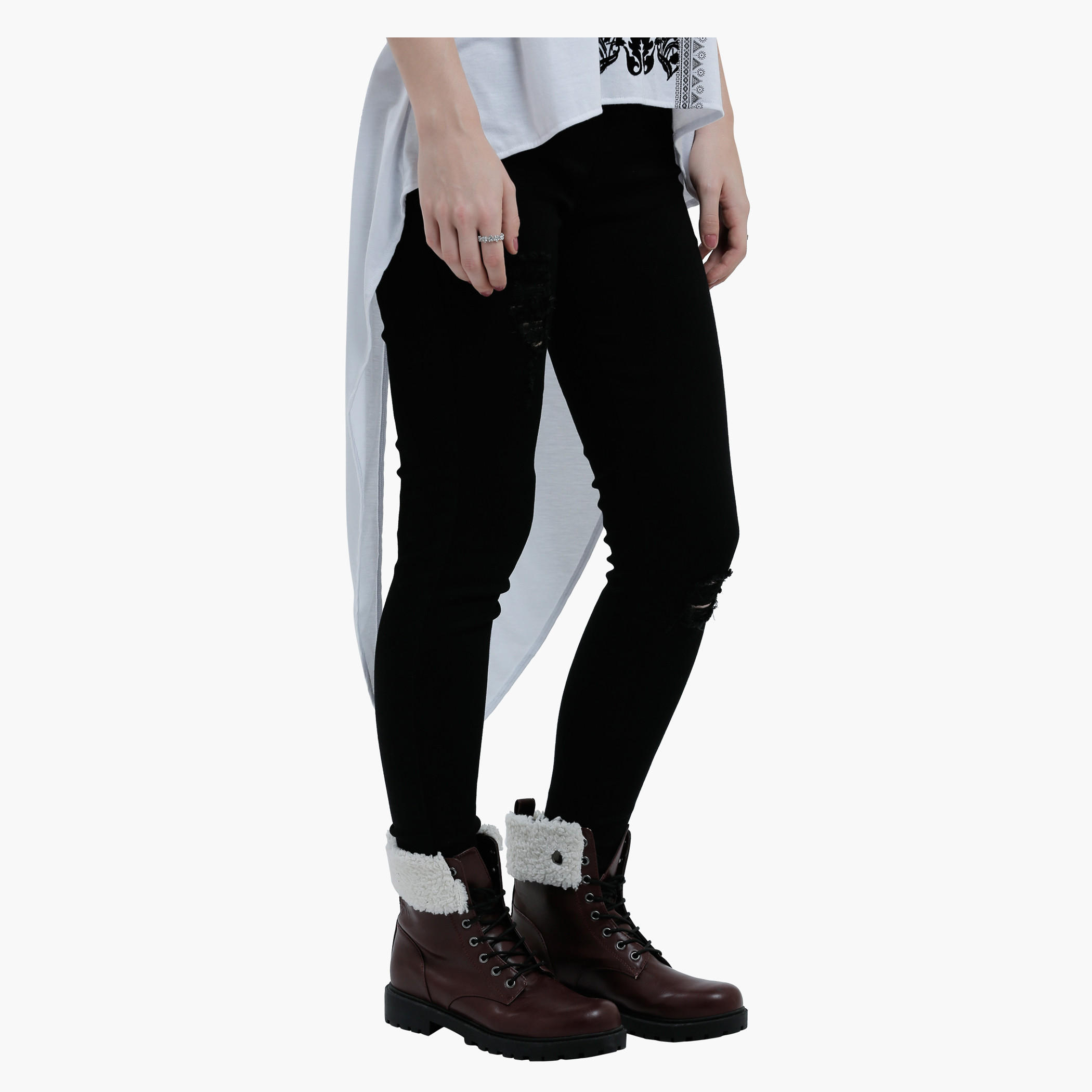 Lee Cooper Distressed Jeggings in Slim Fit-women-clothing-bottoms-leggings-image-3