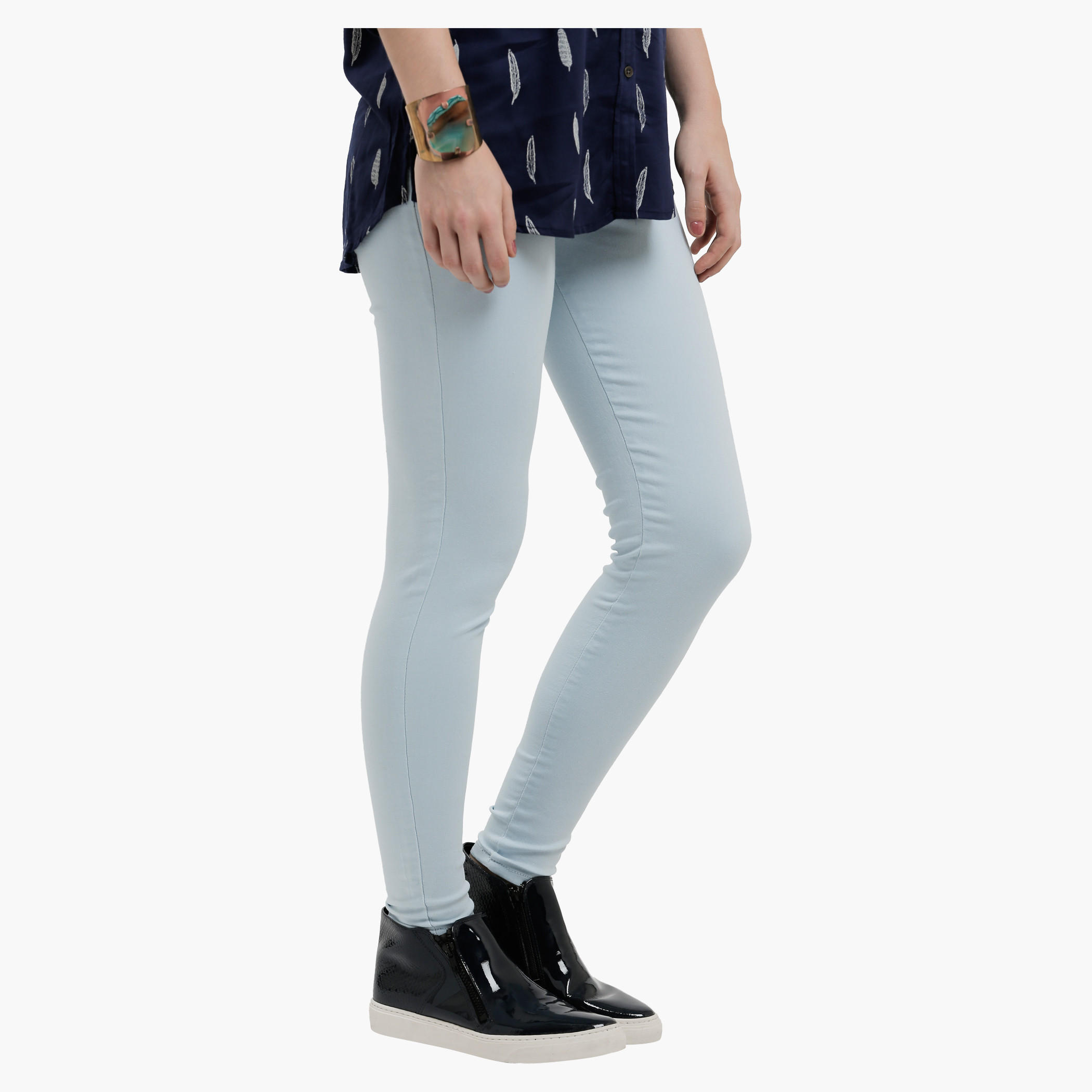 Lee Cooper Full Length Jeggings with Elasticised Waistband-women-clothing-bottoms-leggings-image-3