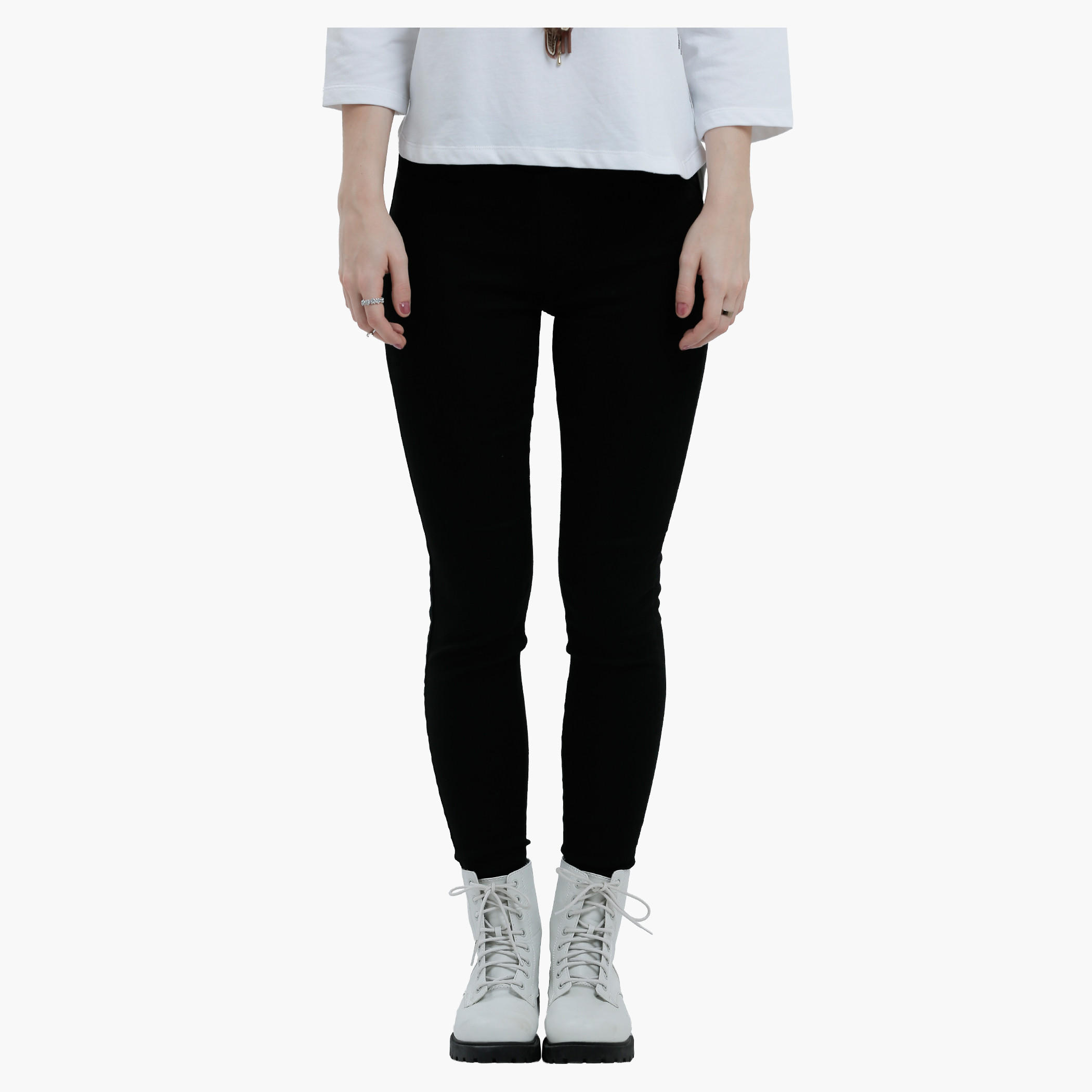 Lee Cooper Full Length Leggings with Elasticised Waistband-women-clothing-bottoms-leggings-image-1