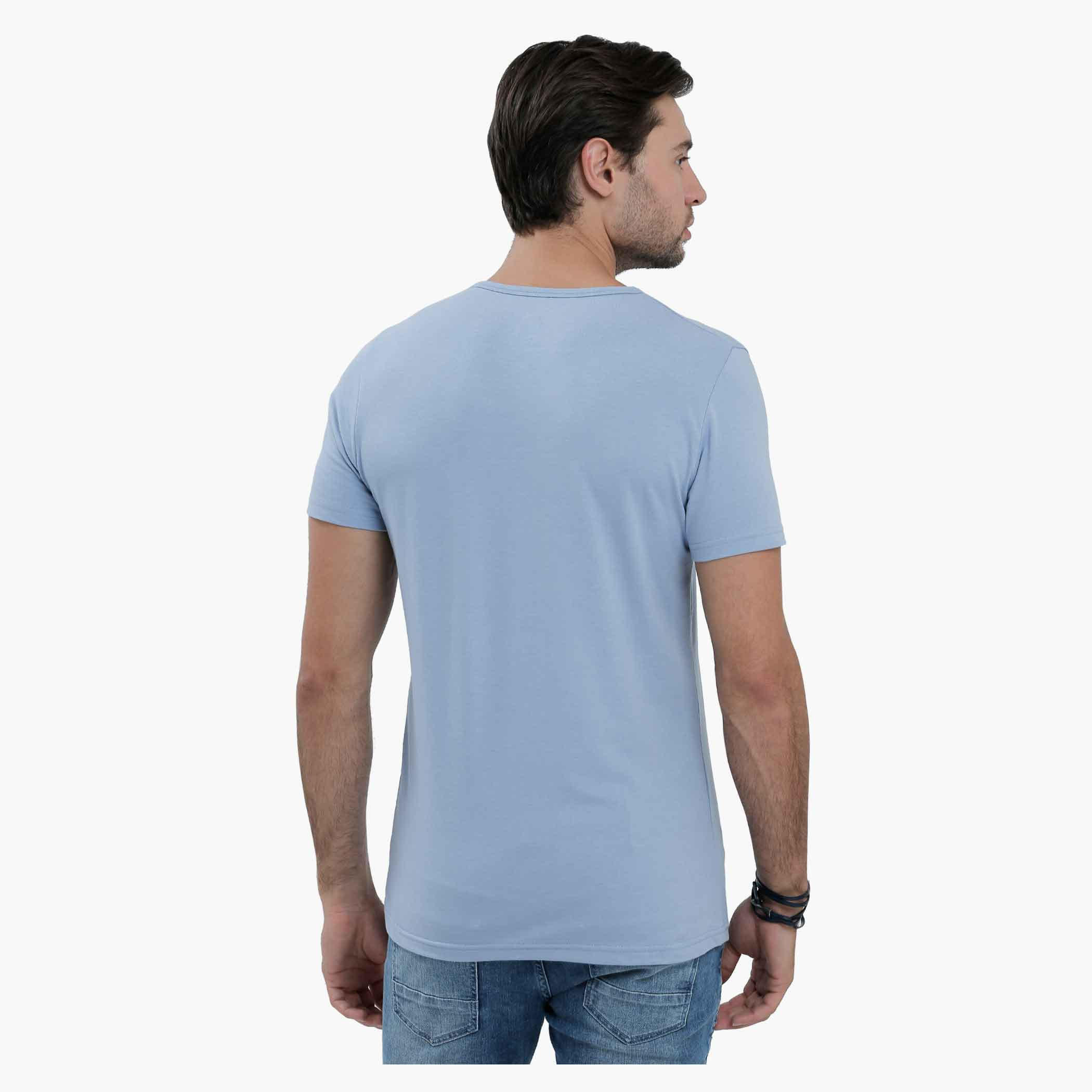 Lee Cooper Round Neck T-Shirt with Short Sleeves in Slim Fit-men-clothing-tshirtsandpolos-tshirts-image-2