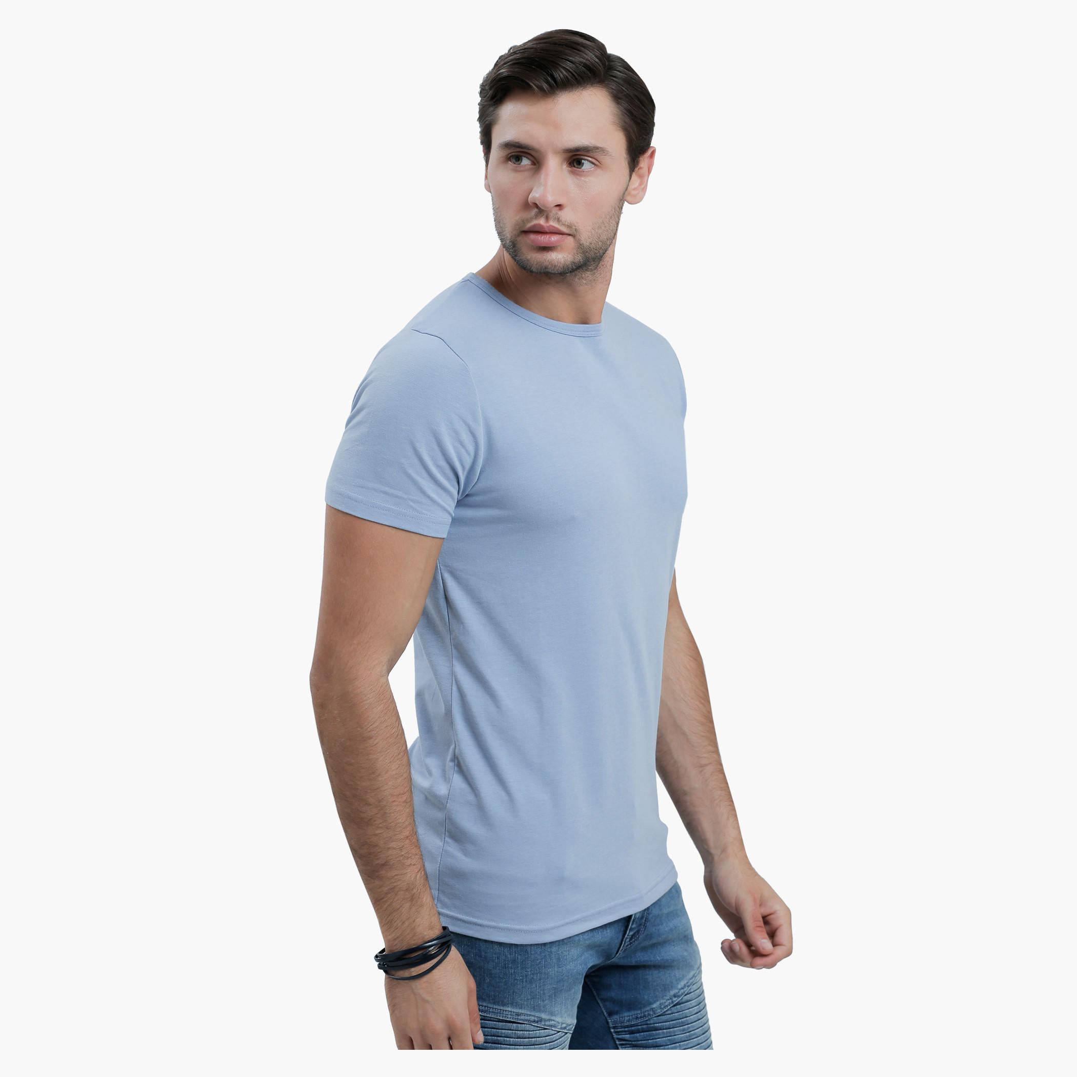 Lee Cooper Round Neck T-Shirt with Short Sleeves in Slim Fit-men-clothing-tshirtsandpolos-tshirts-image-3