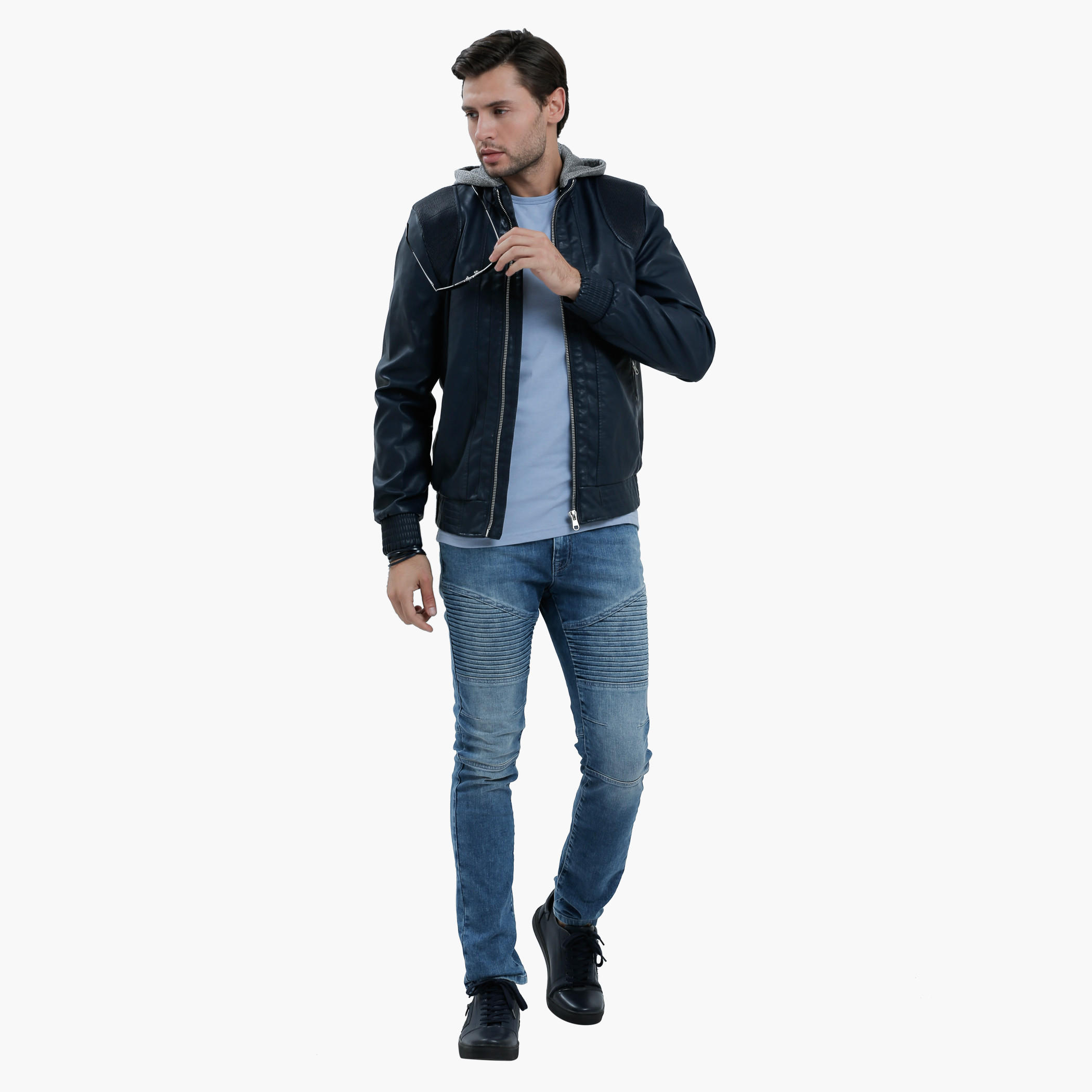 Lee Cooper Round Neck T-Shirt with Short Sleeves in Slim Fit-men-clothing-tshirtsandpolos-tshirts-image-5