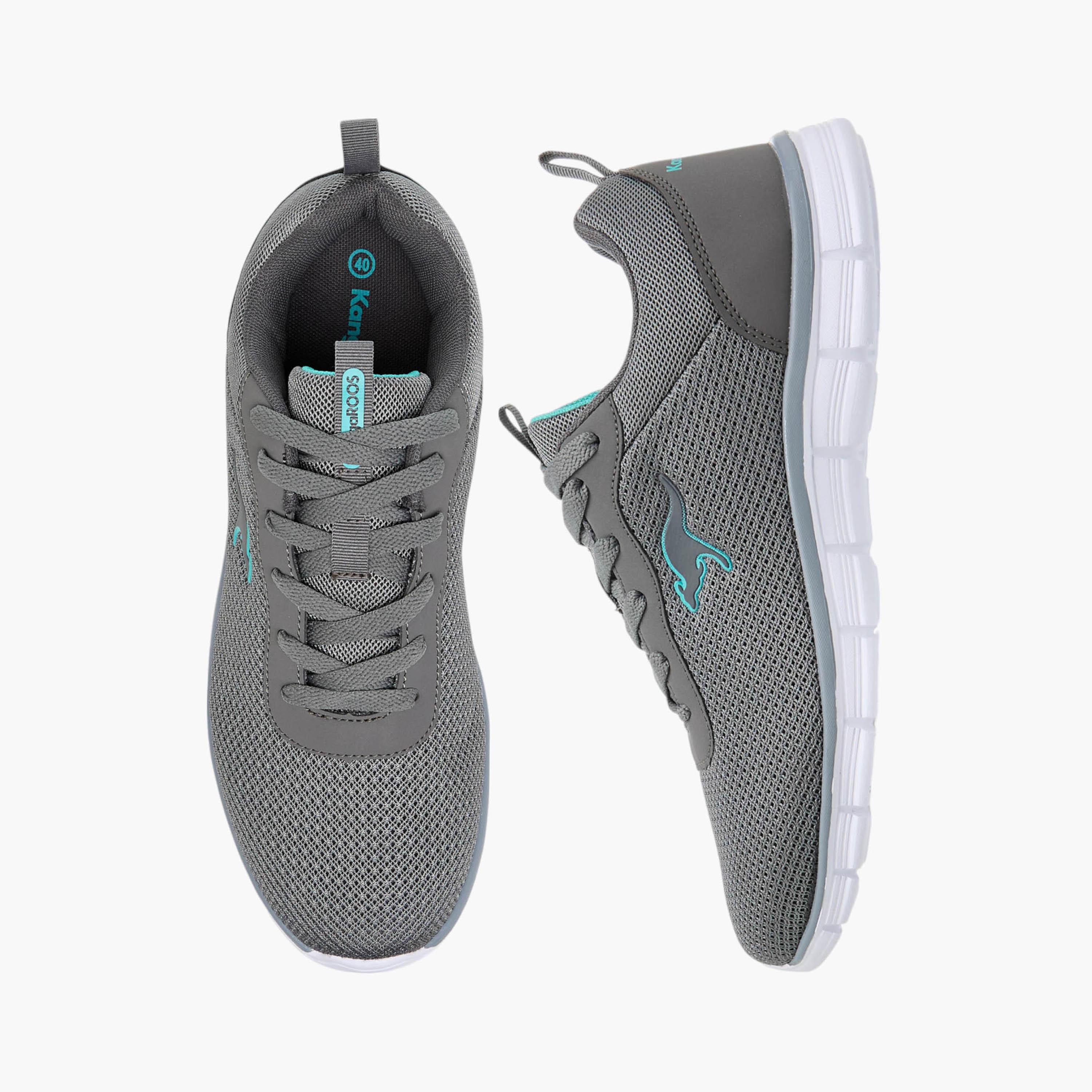 KangaROOS Women's Logo Applique Sports Shoes with Lace-Up Closure-women-shoes-sports-image-1