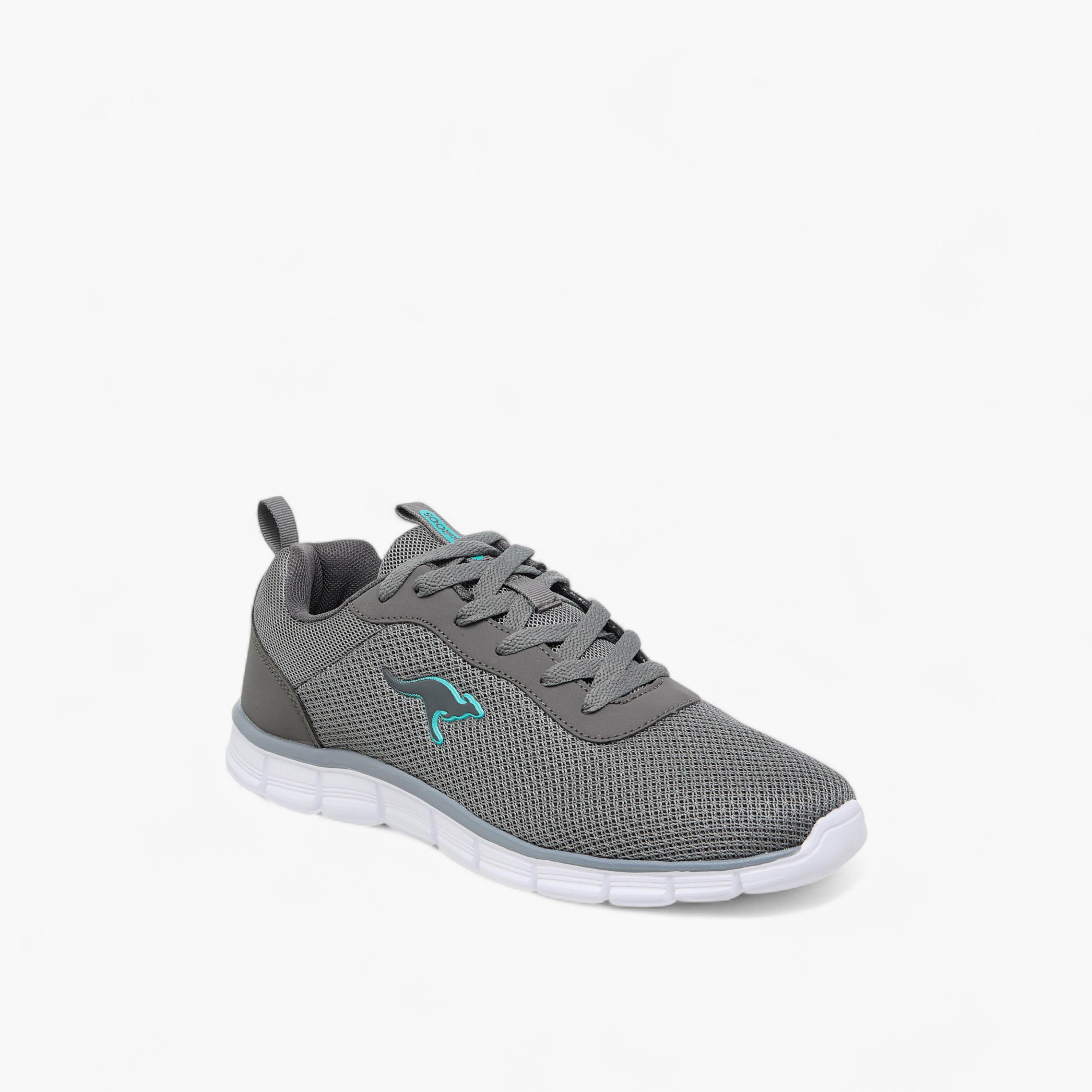 KangaROOS Women's Logo Applique Sports Shoes with Lace-Up Closure-women-shoes-sports-image-3