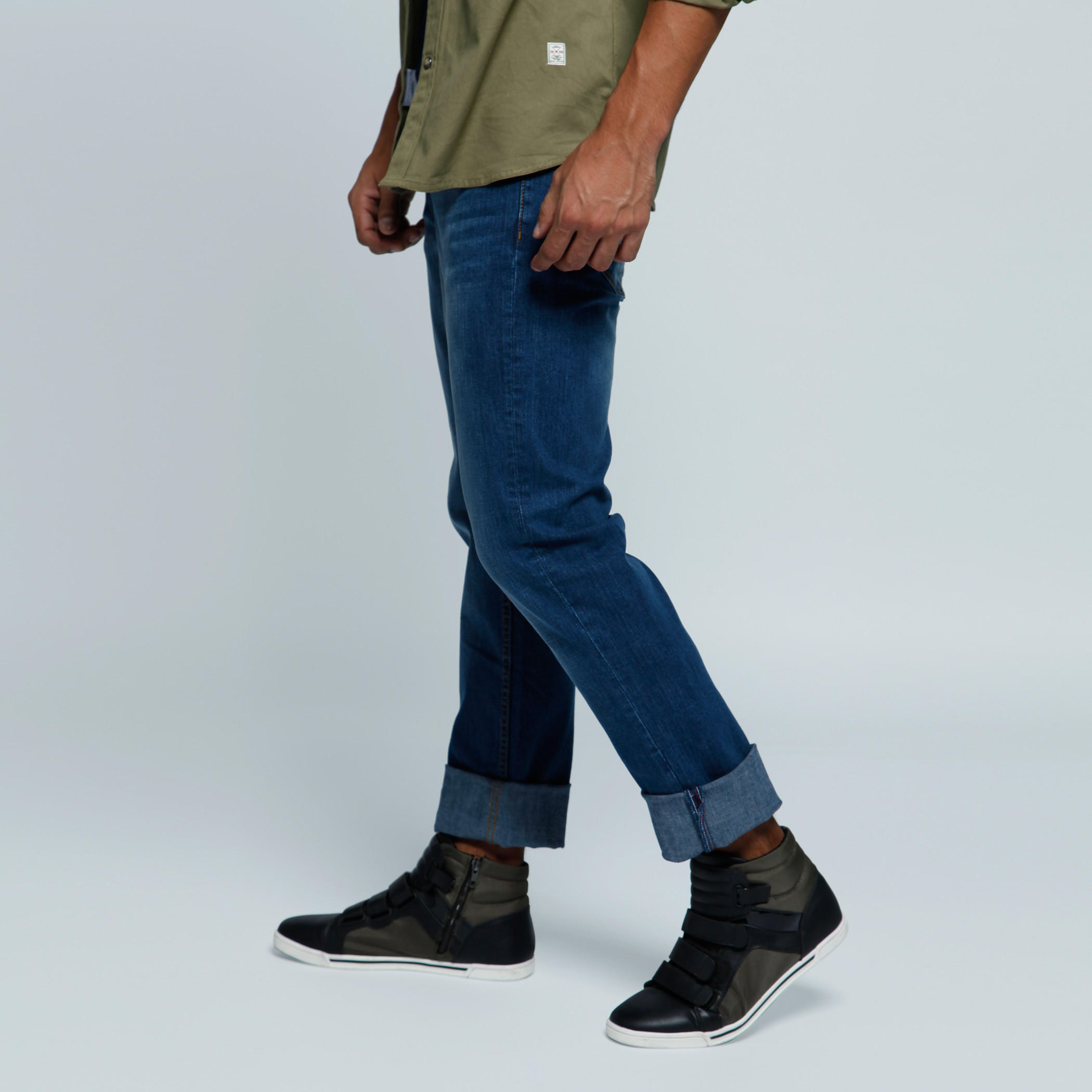 Lee Cooper Full Length Denim Pants with Button Closure-men-clothing-bottoms-jeans-image-3