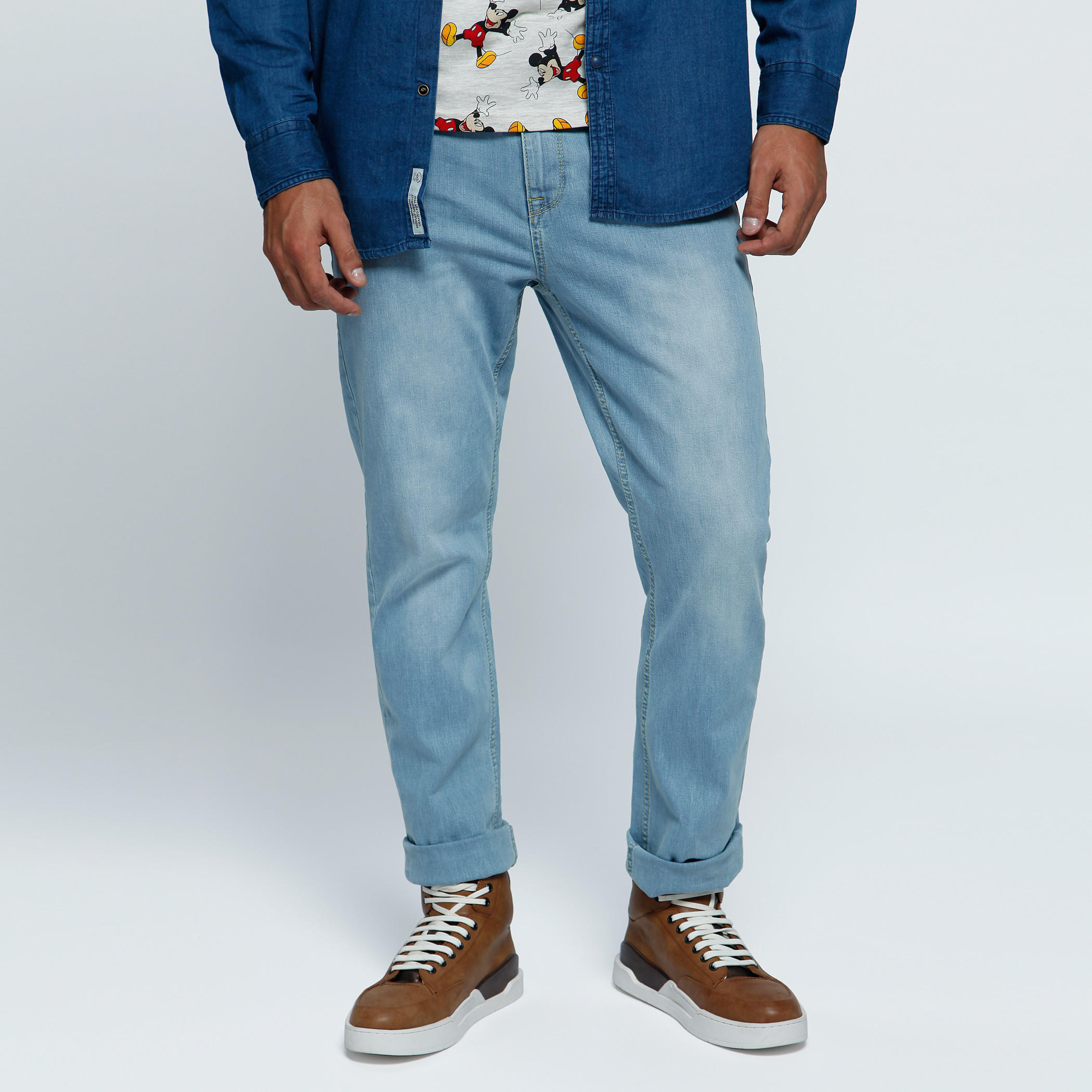 Lee Cooper Full Length Denim Pants with Button Closure-men-clothing-bottoms-jeans-image-5