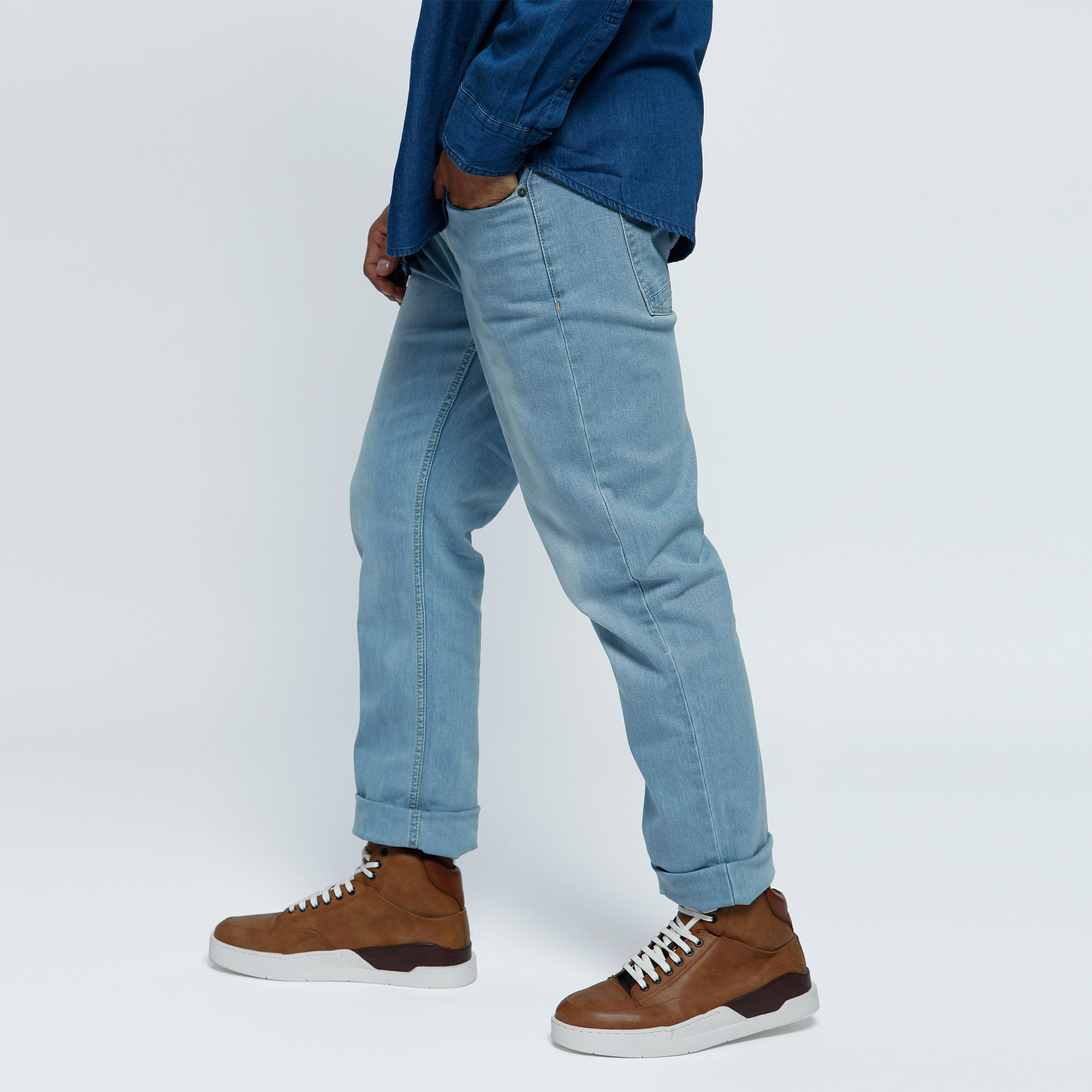 Lee Cooper Full Length Denim Pants with Button Closure-men-clothing-bottoms-jeans-image-3