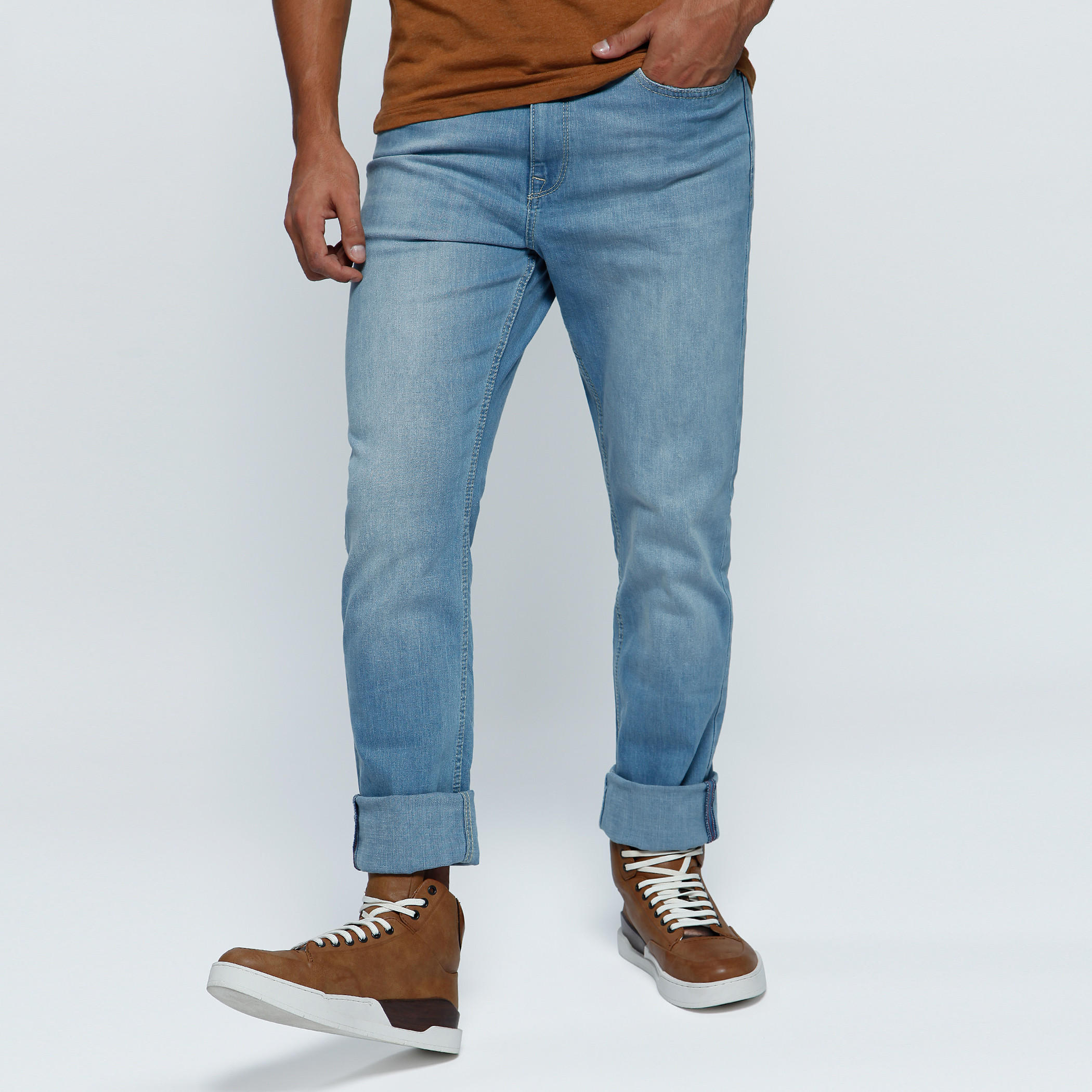 Lee Cooper Full Length Denim Pants with Button Closure-men-clothing-bottoms-jeans-image-5