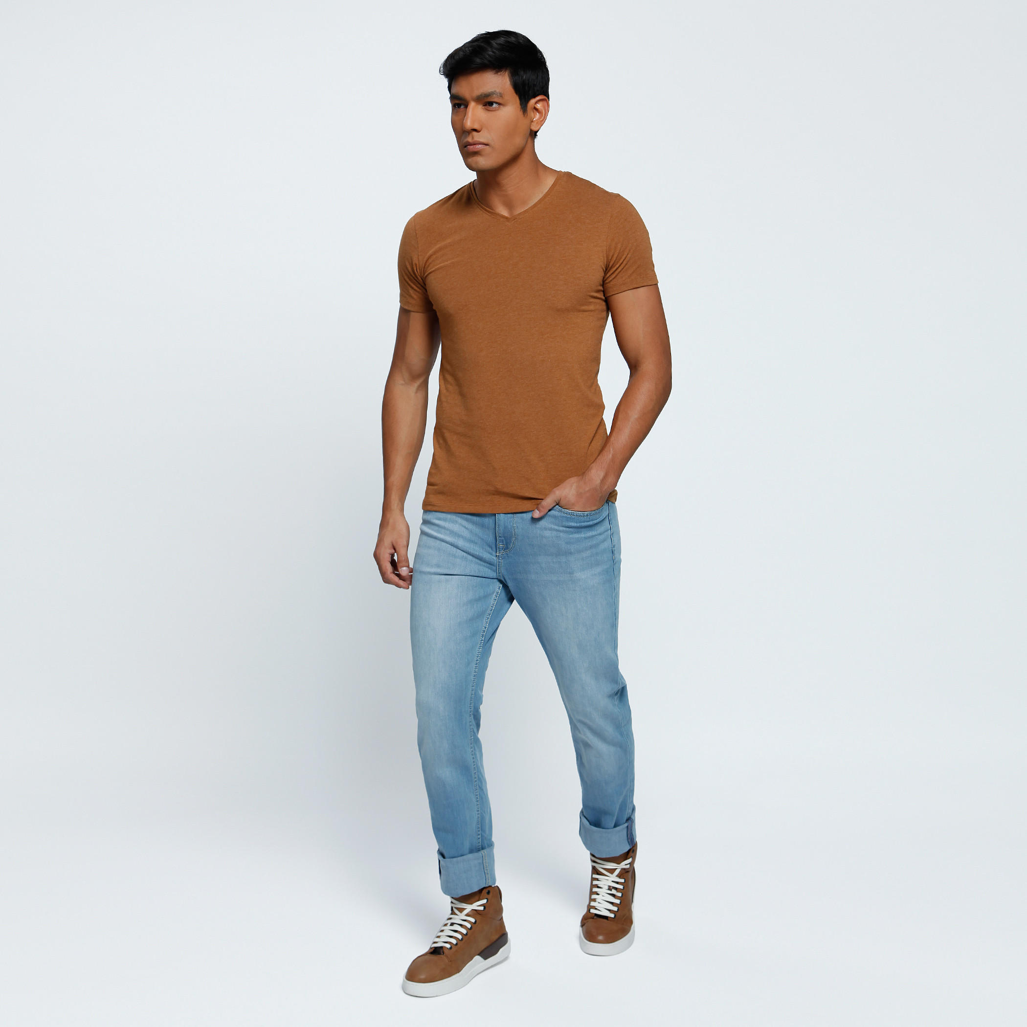 Lee Cooper Full Length Denim Pants with Button Closure-men-clothing-bottoms-jeans-image-1