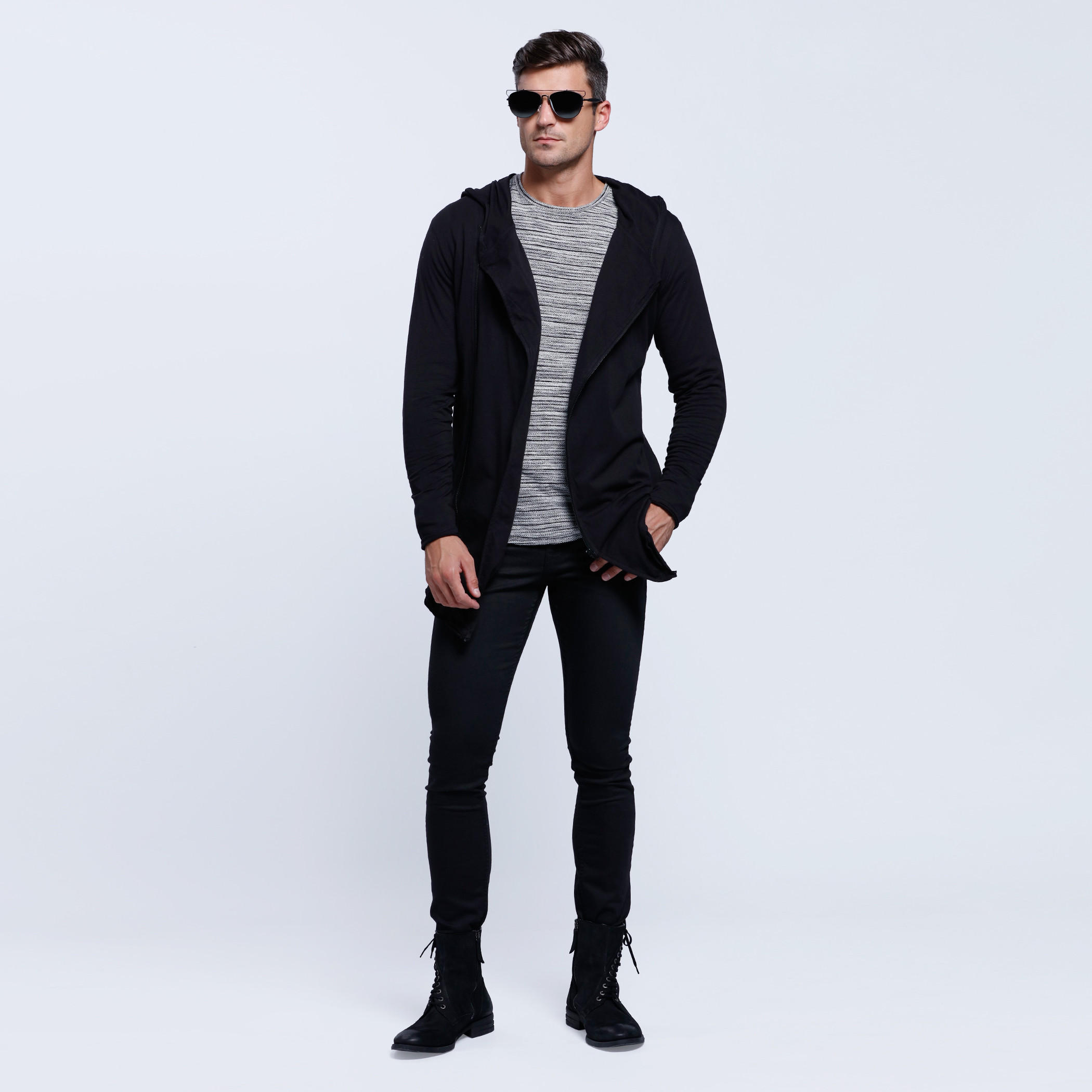 Lee Cooper Biker Waterfall Jacket with Long Sleeves-men-clothing-jacketsandblazers-jackets-image-5
