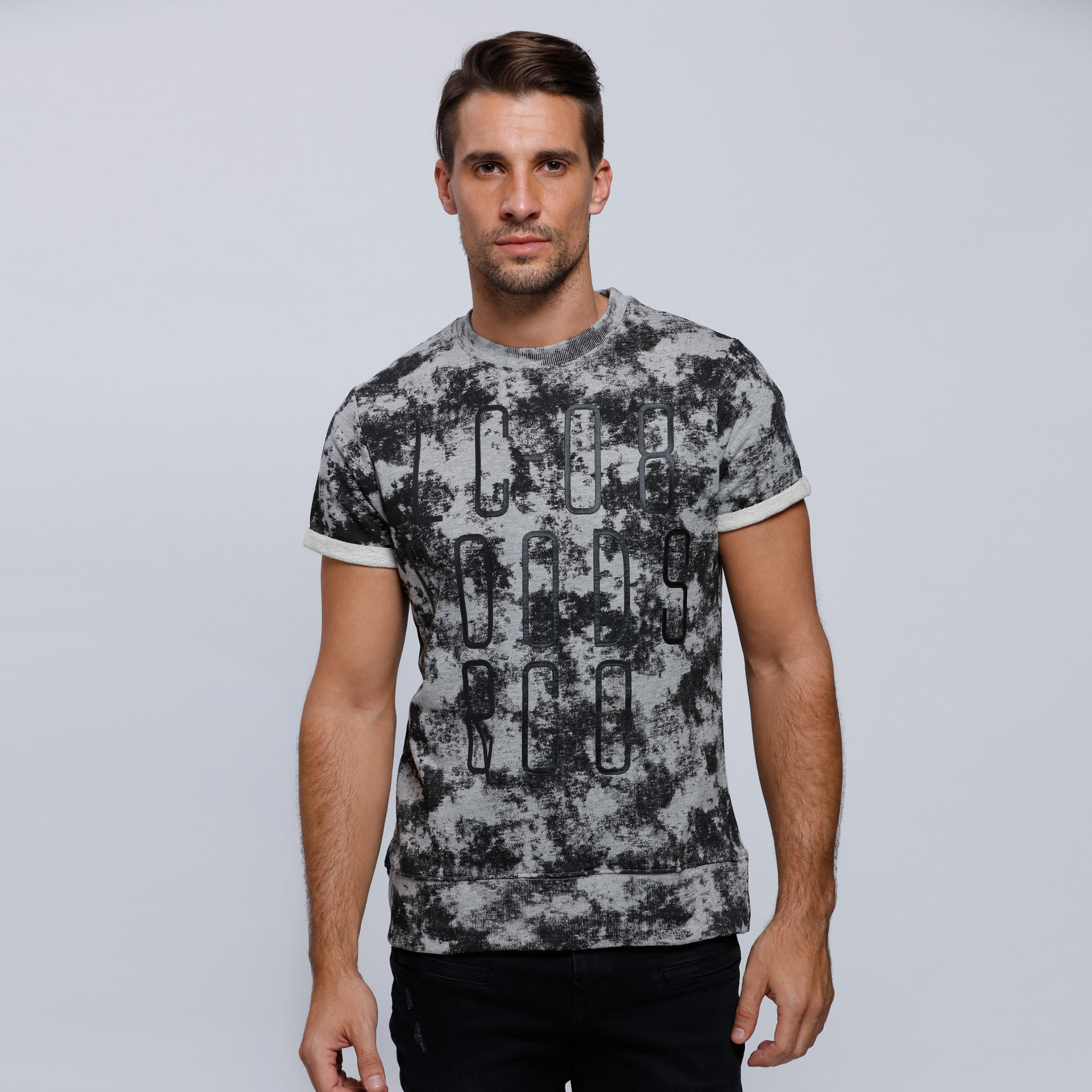 Lee Cooper Printed Short Sleeves T-Shirt with Round Neckline-men-clothing-tshirtsandpolos-tshirts-image-1