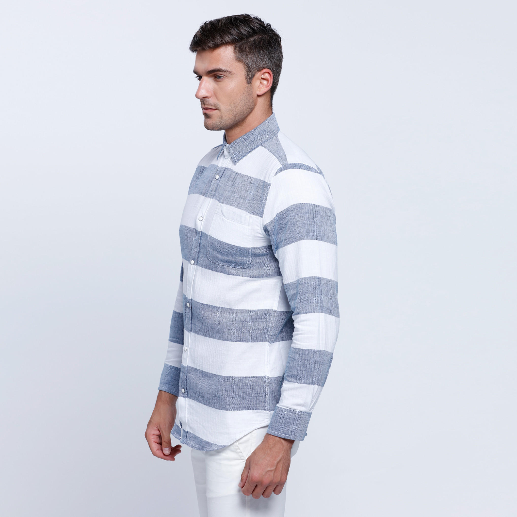 Lee Cooper Striped Shirt with Long Sleeves-men-clothing-shirts-image-3