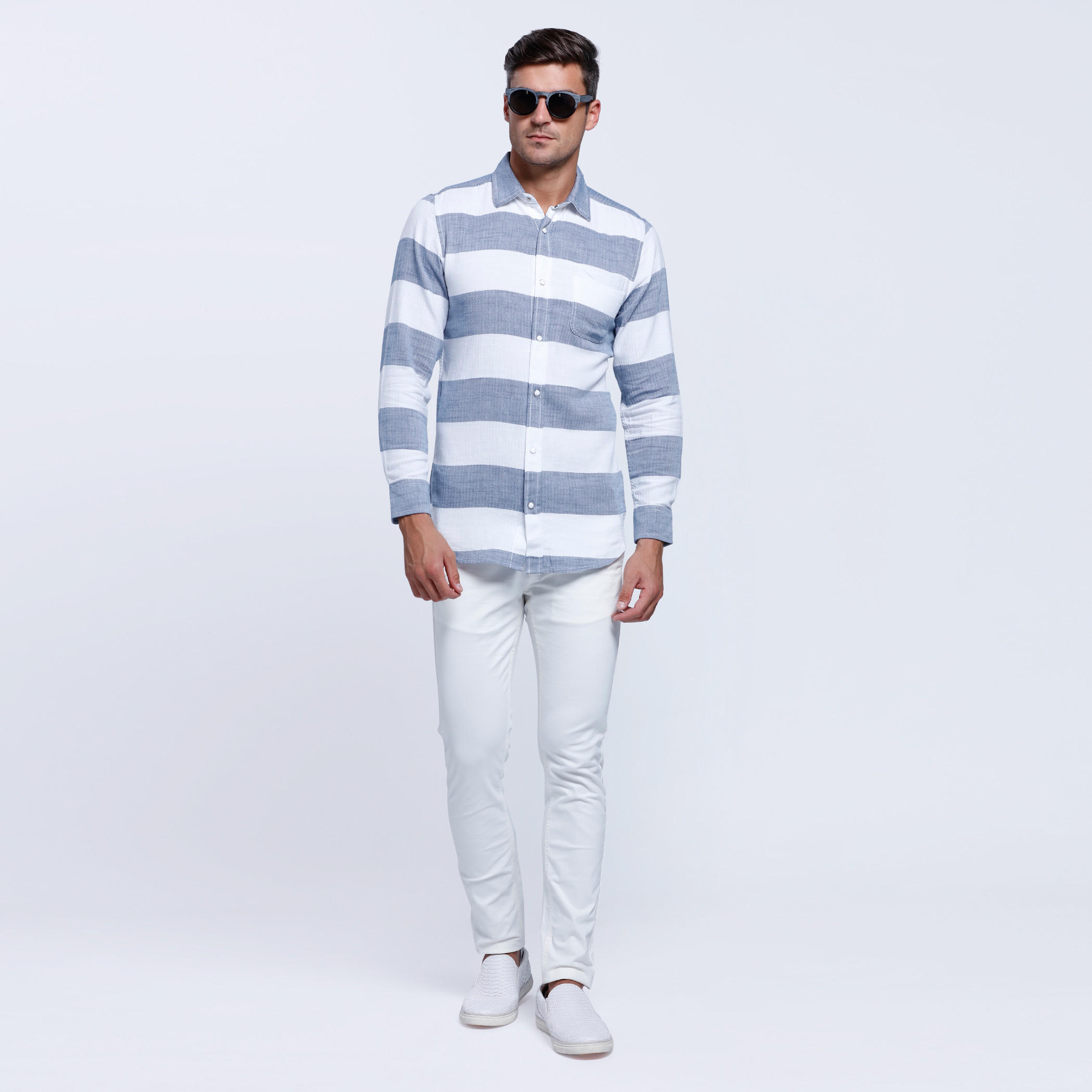 Lee Cooper Striped Shirt with Long Sleeves-men-clothing-shirts-image-5